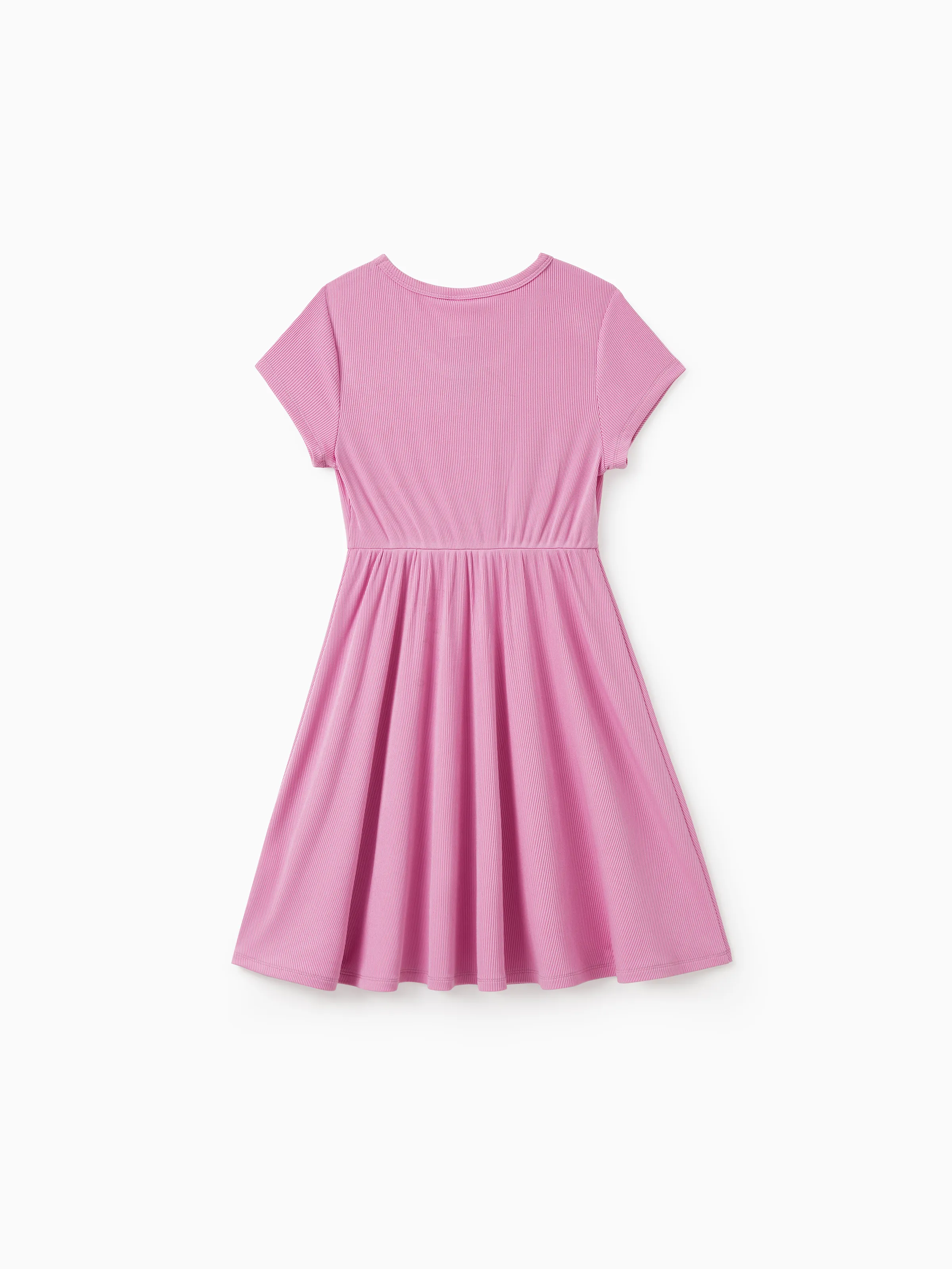 2-Pack Toddler/Kid Girl Printed & Solid Causal Dress Pink - Image 7