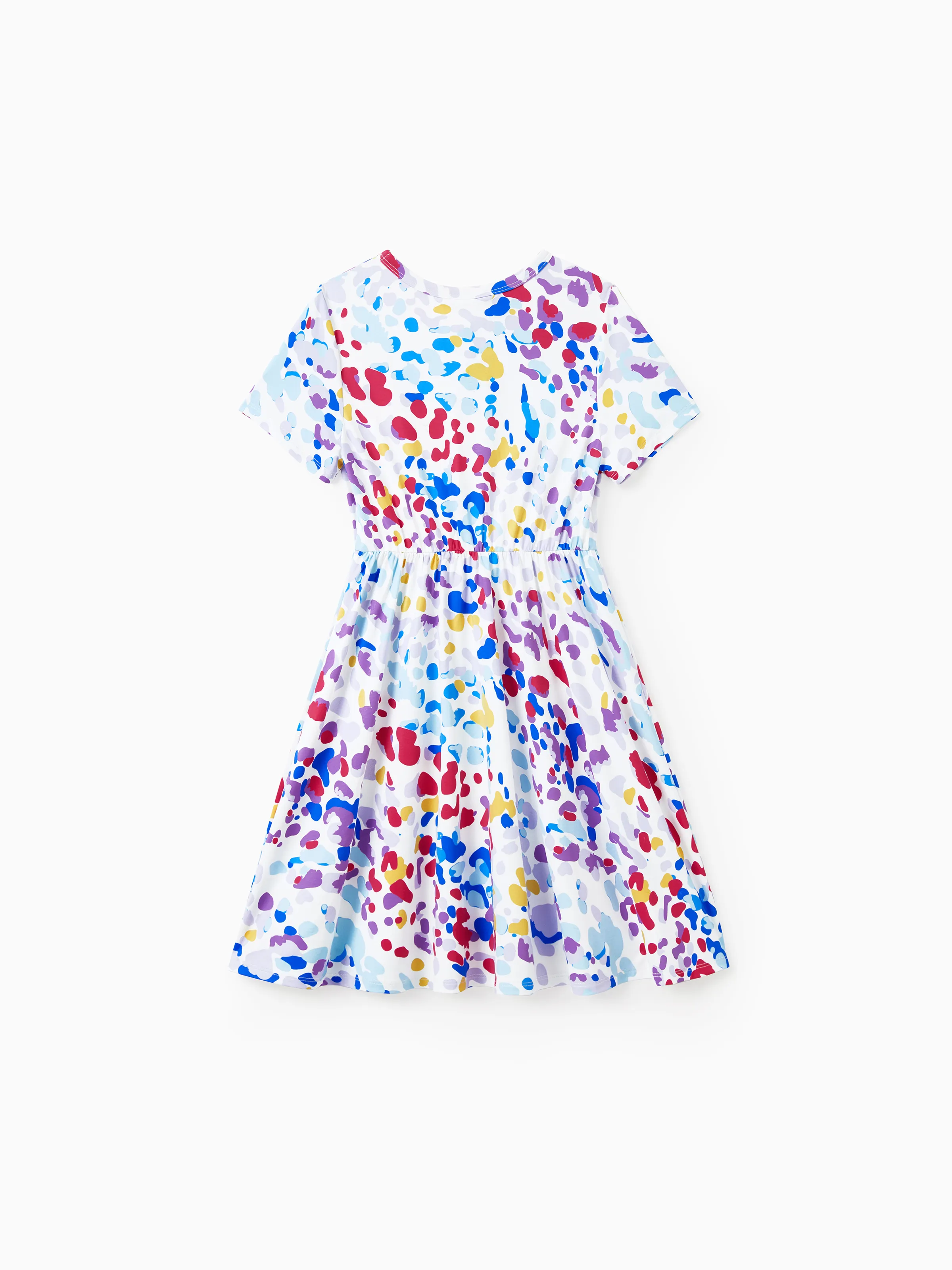 2-Pack Toddler/Kid Girl Printed & Solid Causal Dress Purple - Image 5