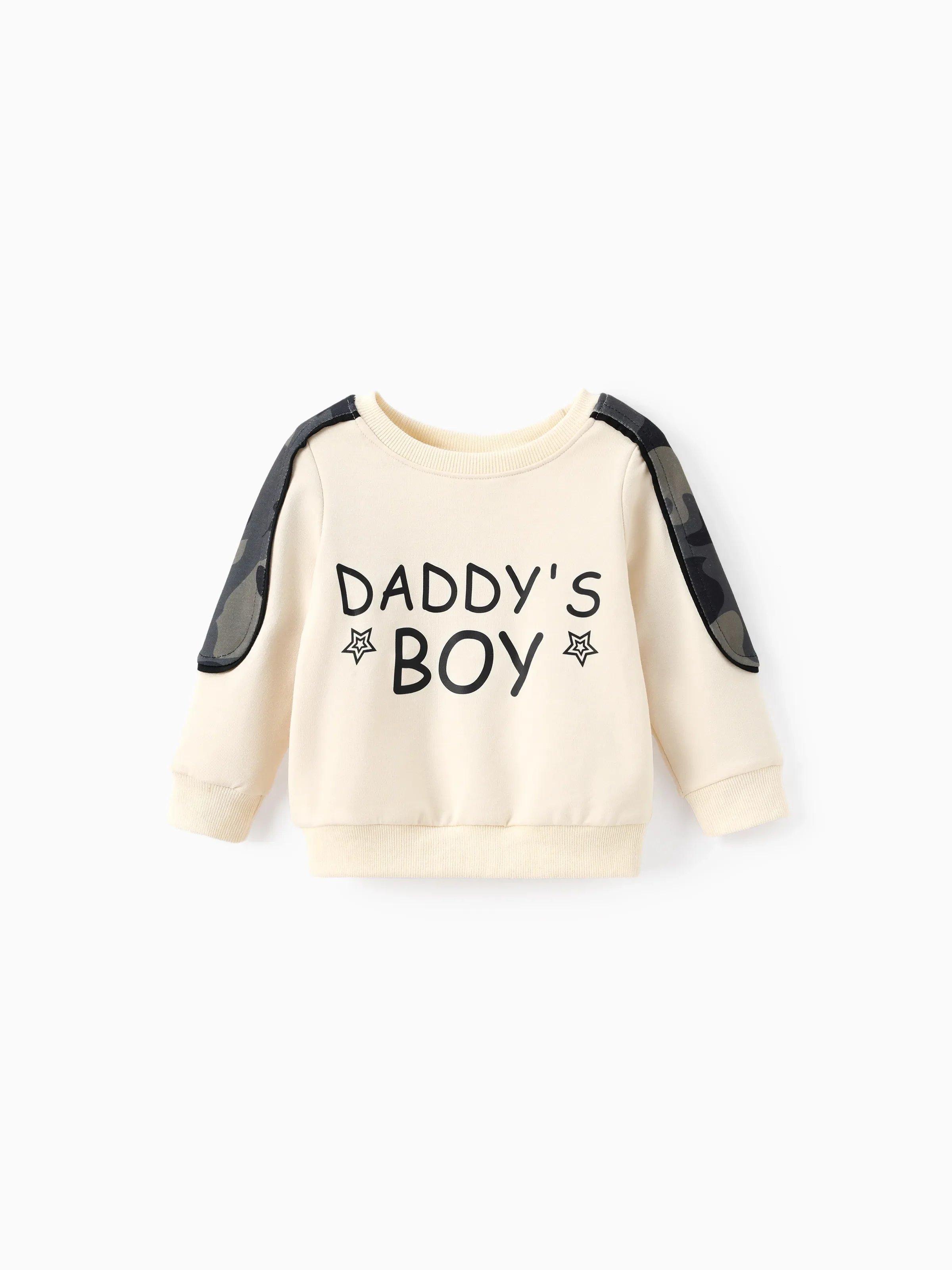 2pcs Baby Boy Casual Style Camouflage Set LightApricot - Image 2