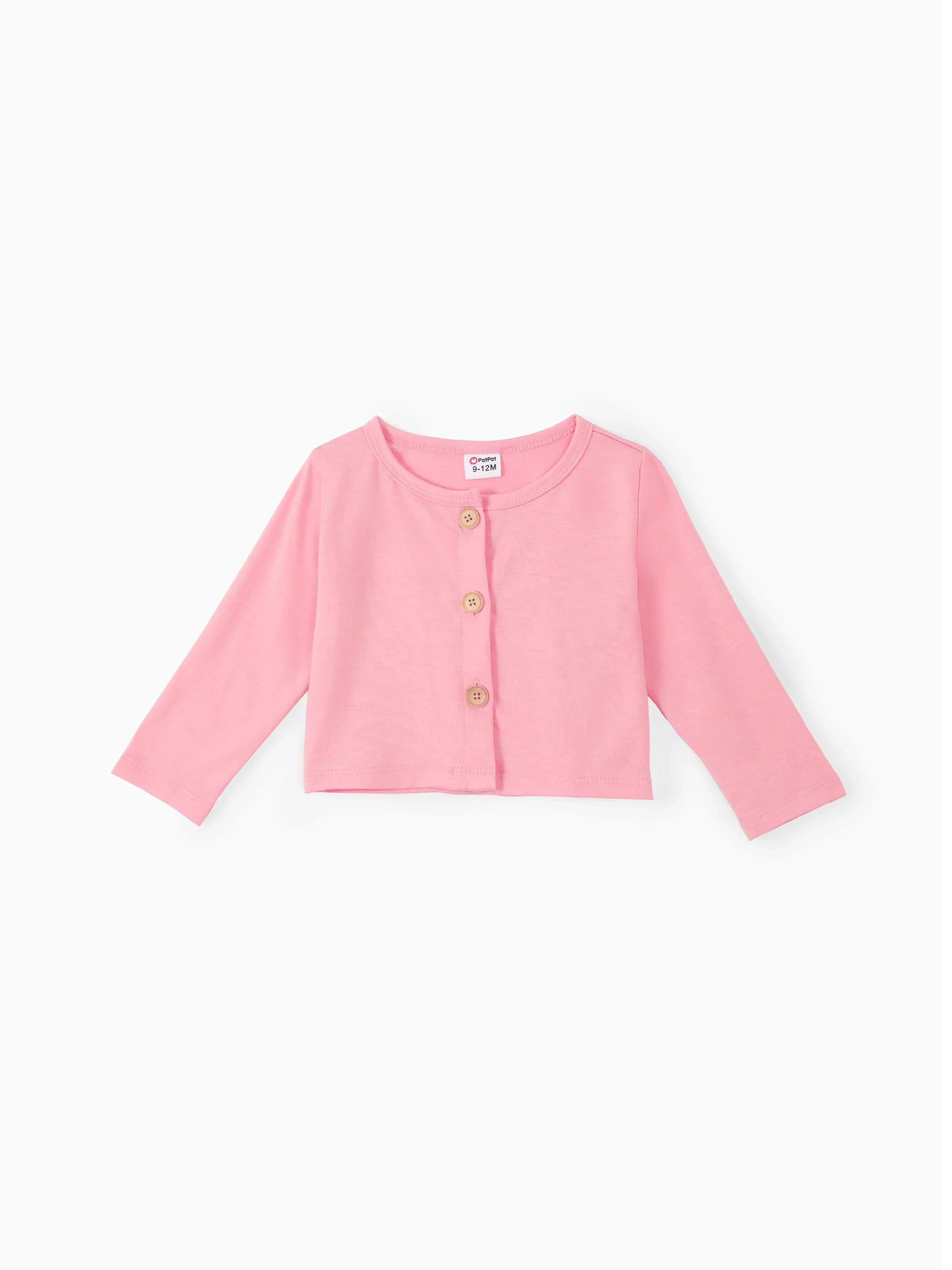 2pcs Baby Girl Pink Cardigan and Elephant Print Dress Set Pink - Image 4