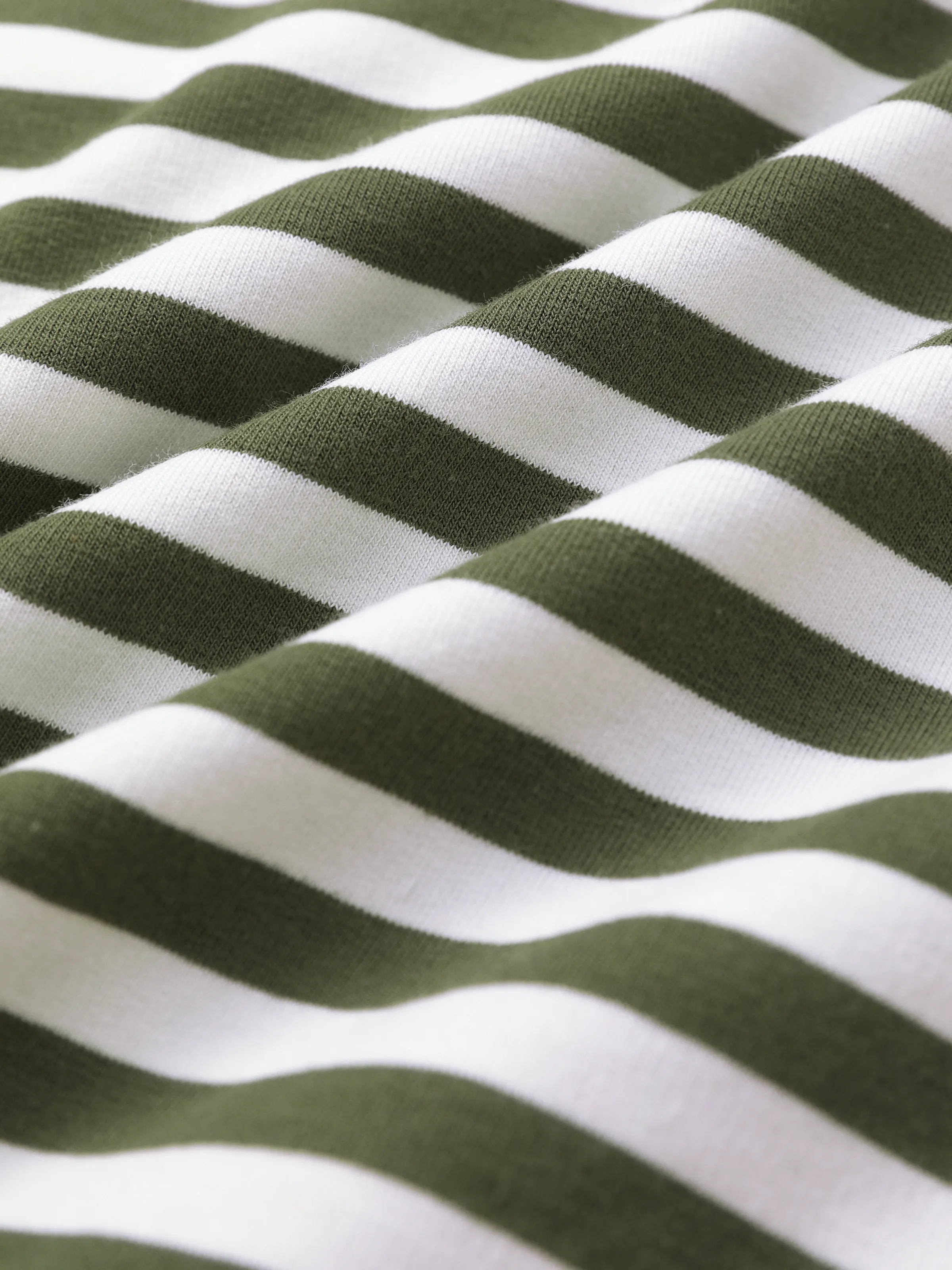 2pcs Todder Boy Cotton Stripe Set with Patch Pocket Army green - Image 10