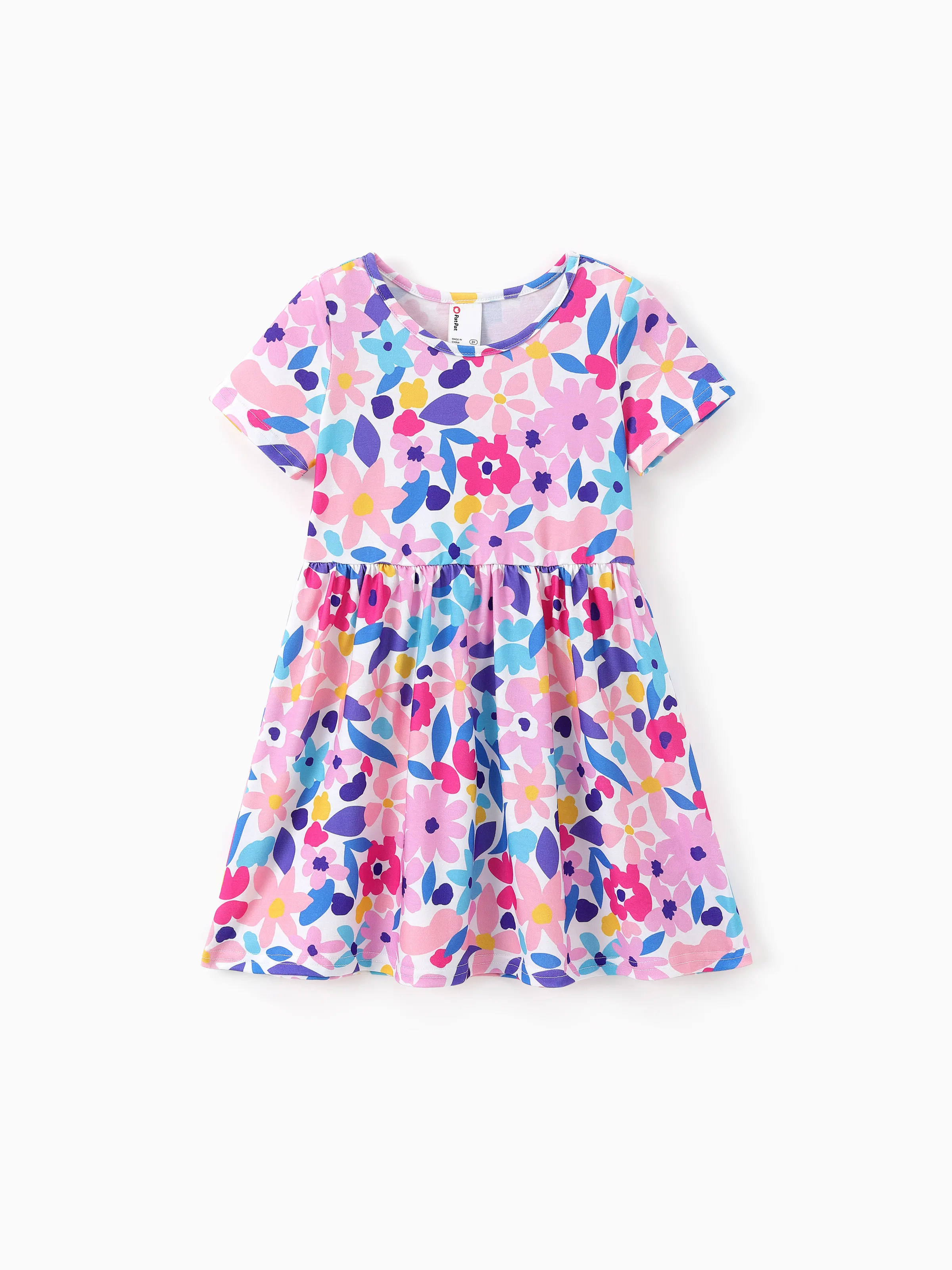 3-Pack Toddler Girl Childlike Printed Dresses Pink - Image 4