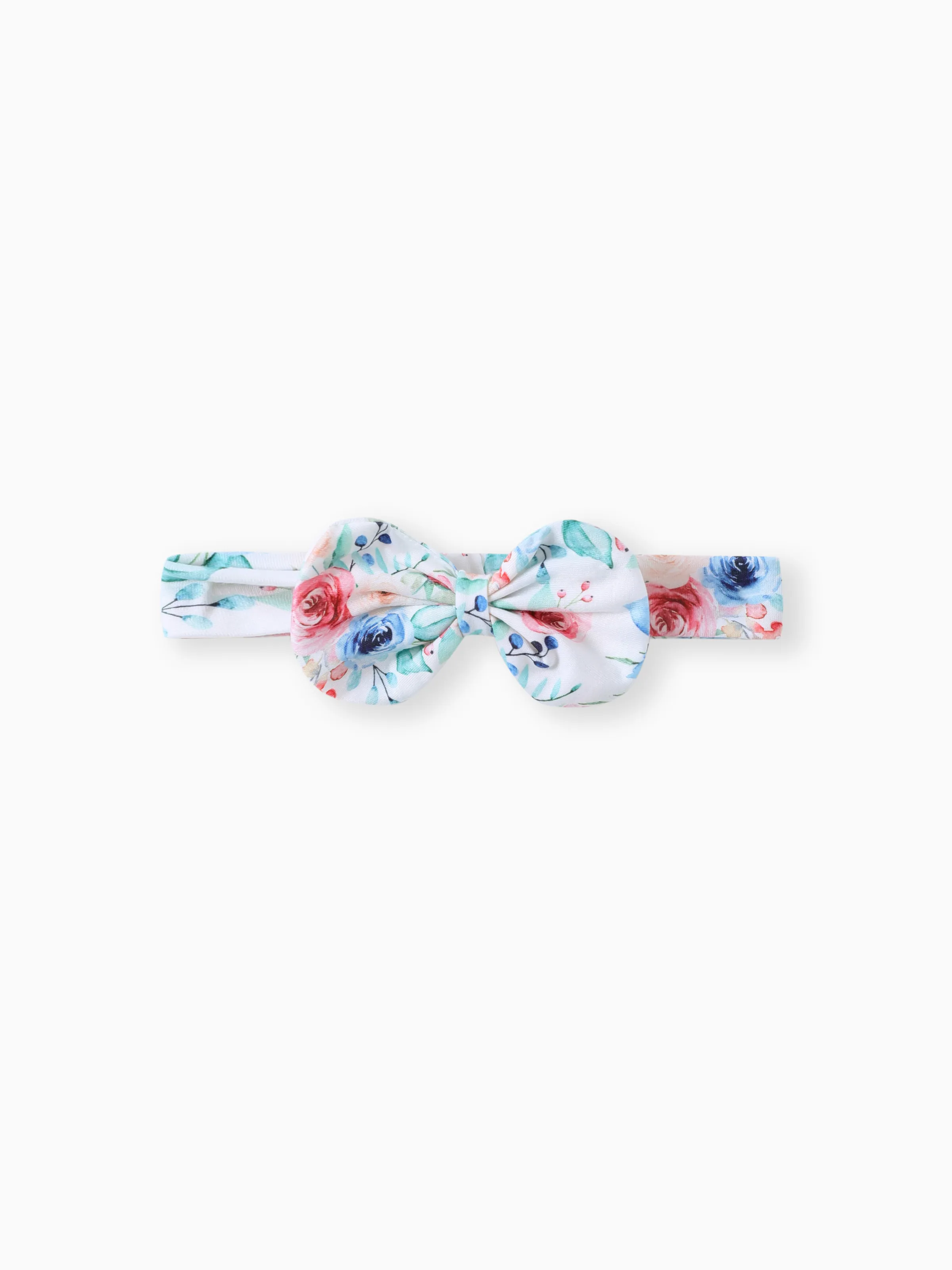 3pcs Baby Girl 100% Cotton Belted Ripped Denim Skirt and Letter Print Ribbed Flutter-sleeve Romper & Headband Set Light bean green - Image 3