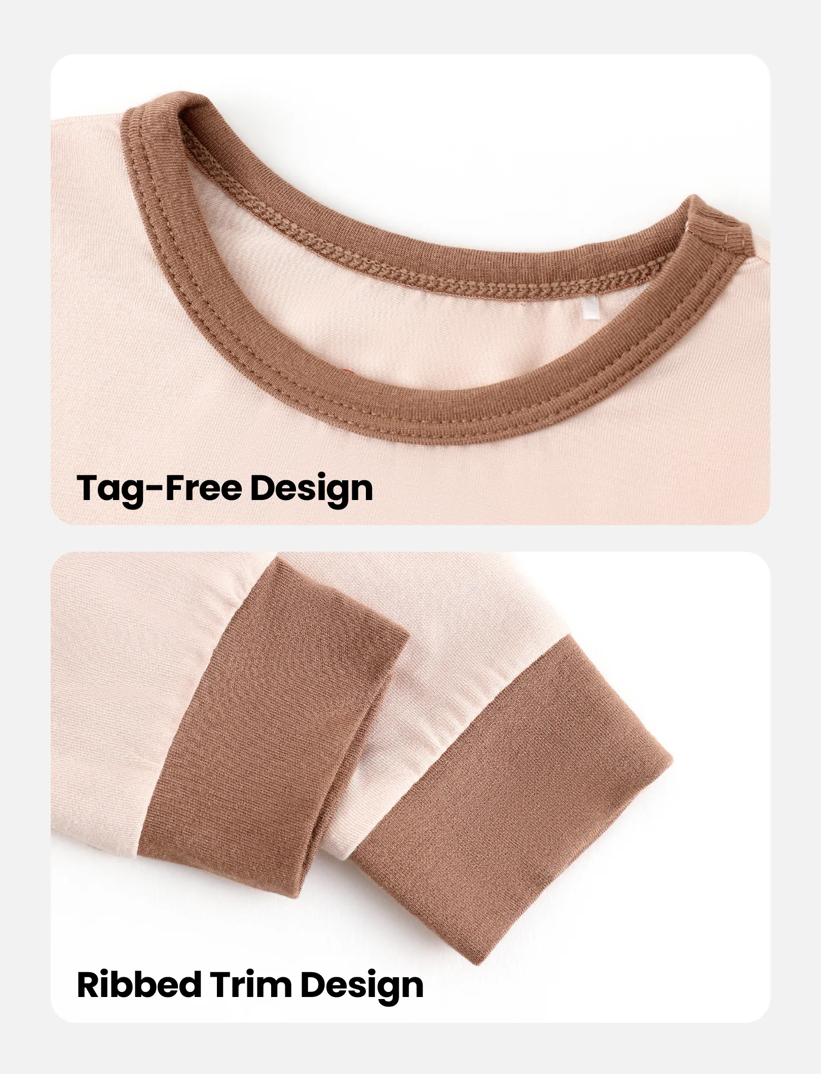 Baby 2-piece Tencel Modal Pajamas Set for Girls / Boys ( Snug-Fitting ) Apricot - Image 7