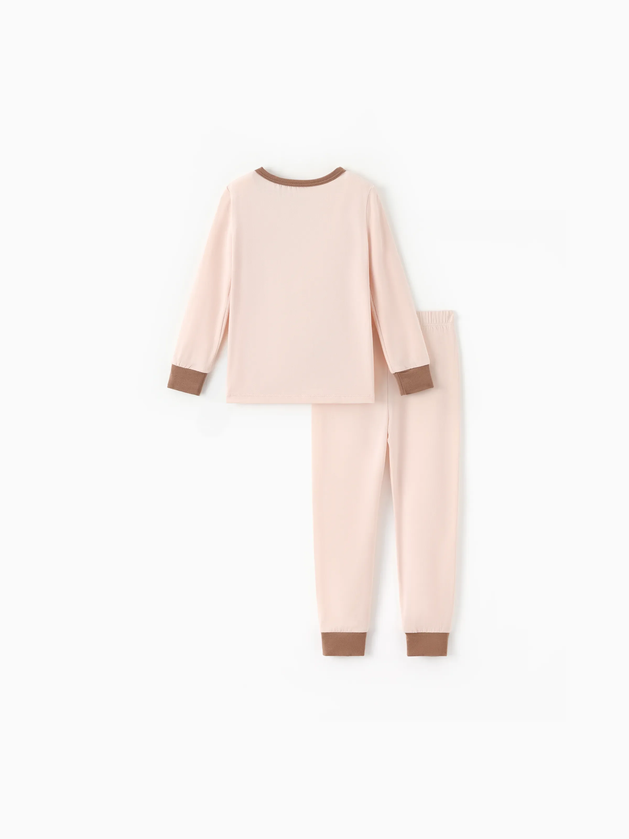 Baby 2-piece Tencel Modal Pajamas Set for Girls / Boys ( Snug-Fitting ) Apricot - Image 8