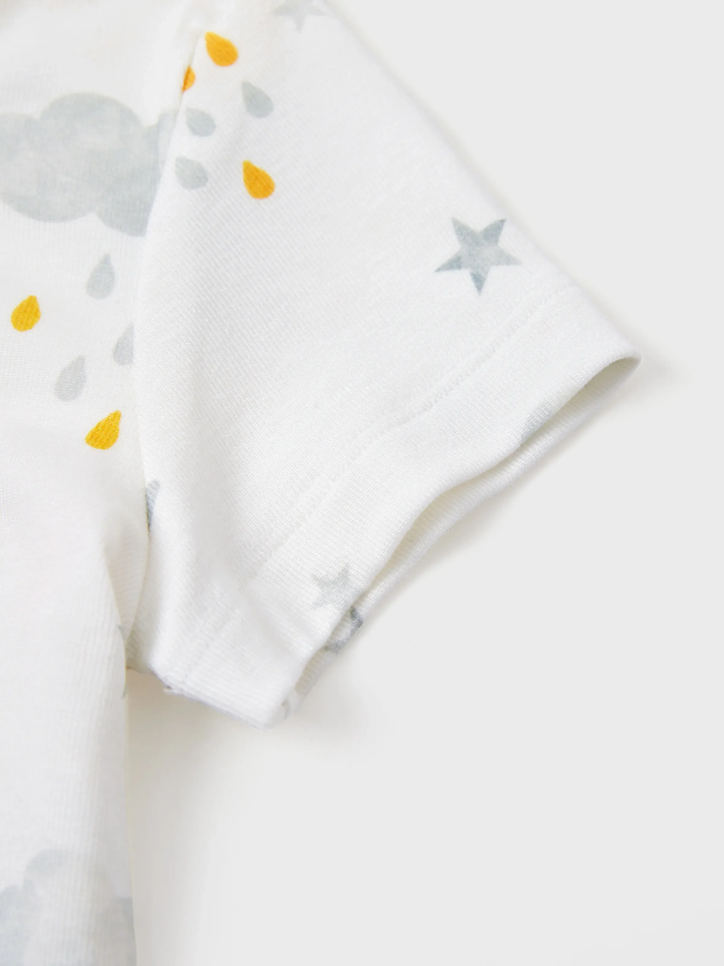 Baby Boy/Girl Childlike Letter Print Romper White - Image 5