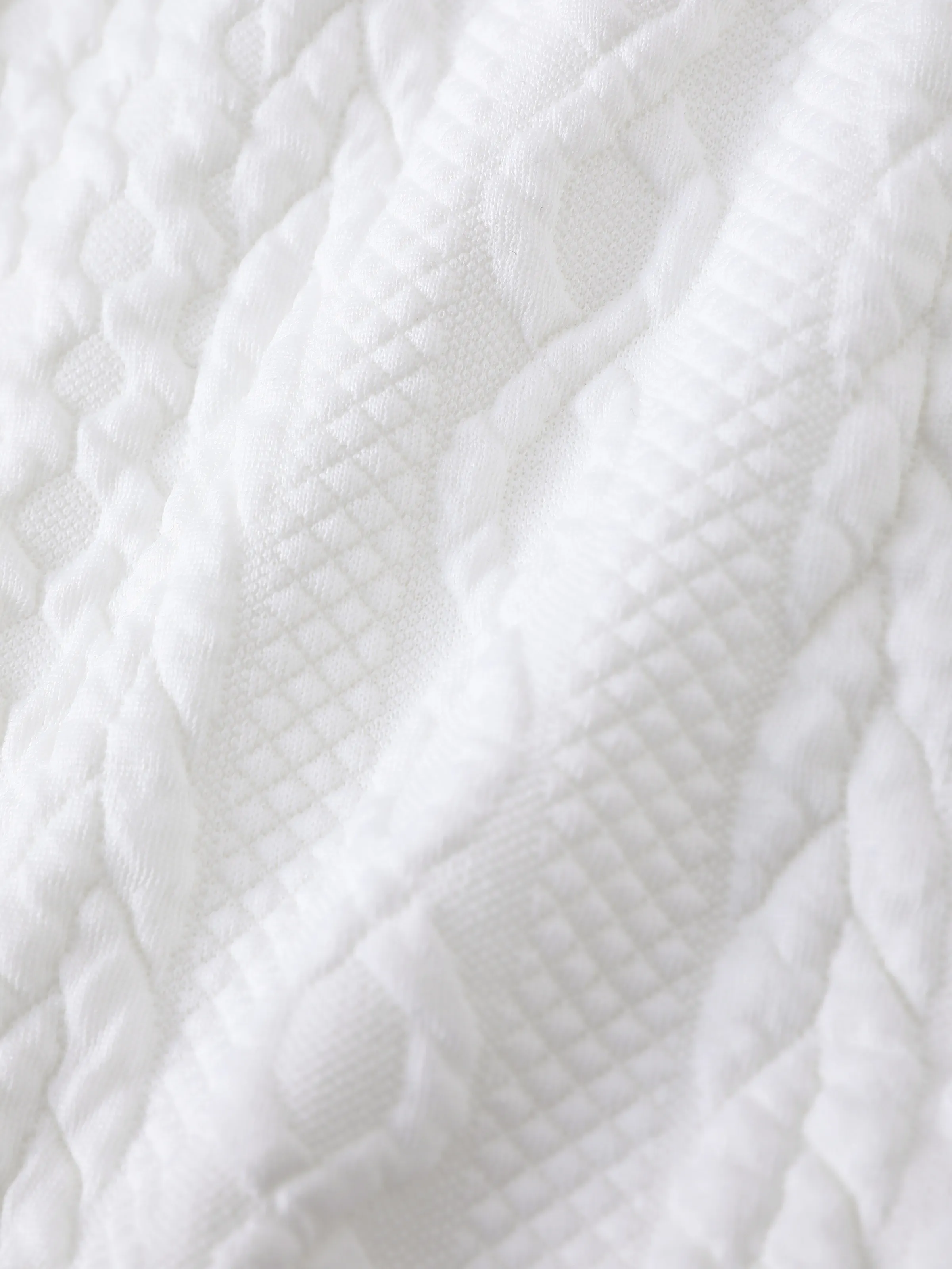 Baby Boy/Girl Clothes 2pcs Solid Knitted Sweatshirt and Pants Set White - Image 8