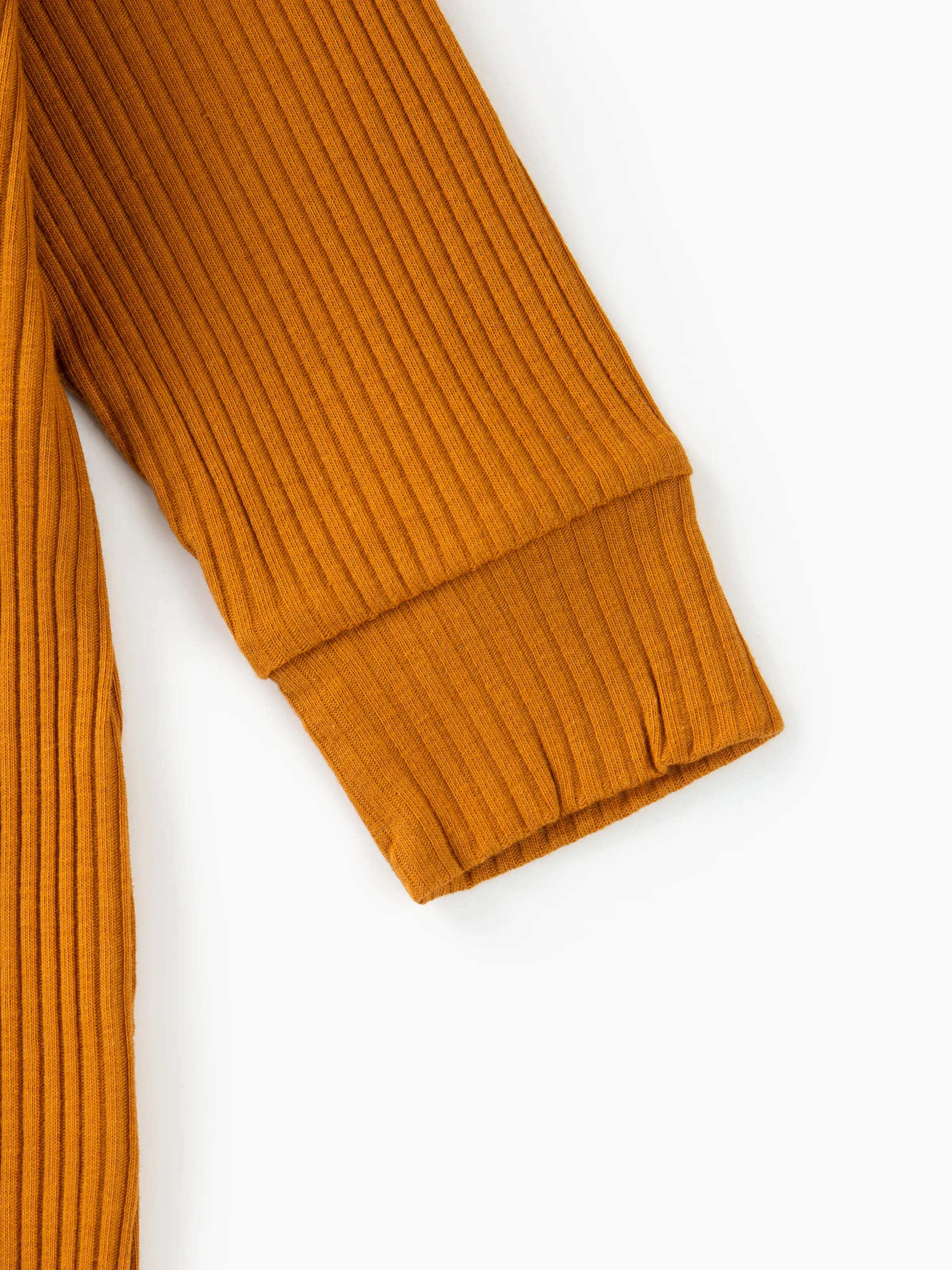 Baby Boy/Girl Cotton Ribbed Button Up Jumpsuit Ginger - Image 6