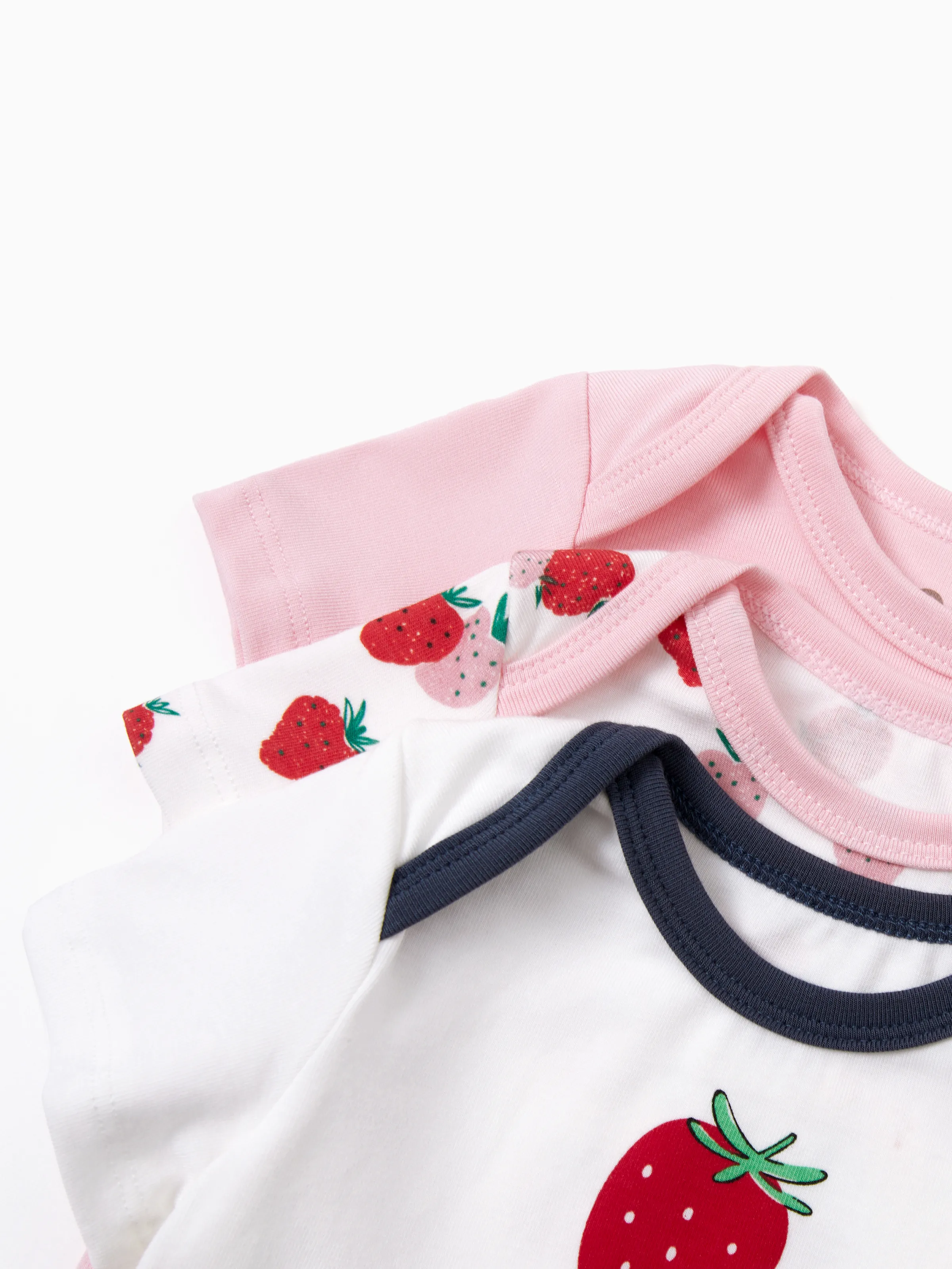 Baby Boy/Girl Playful Print 3pcs Rompers Set Pink - Image 2
