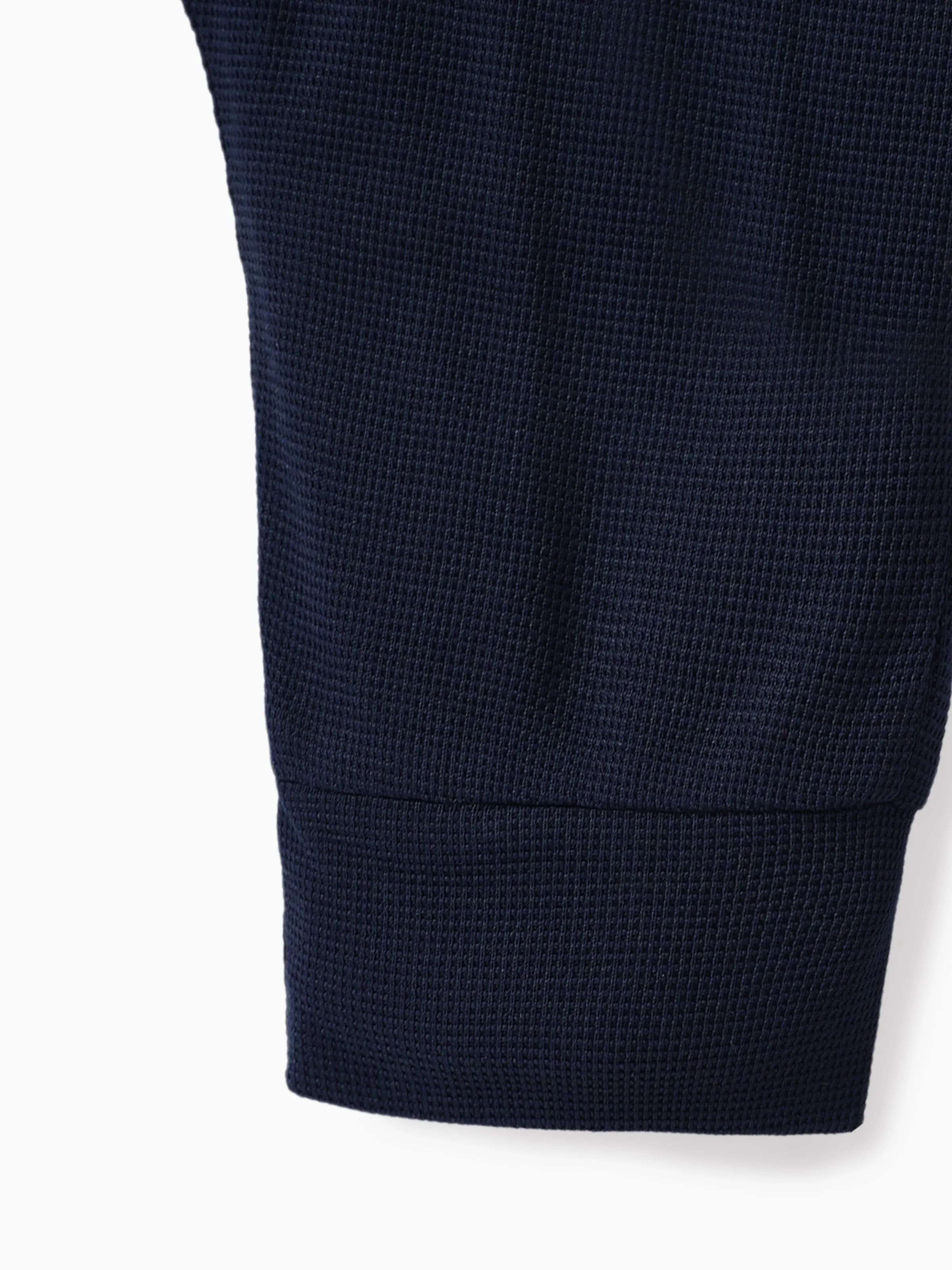Baby Boy/Girl Solid Waffle Textured High Waist Pants Tibetanblue - Image 5