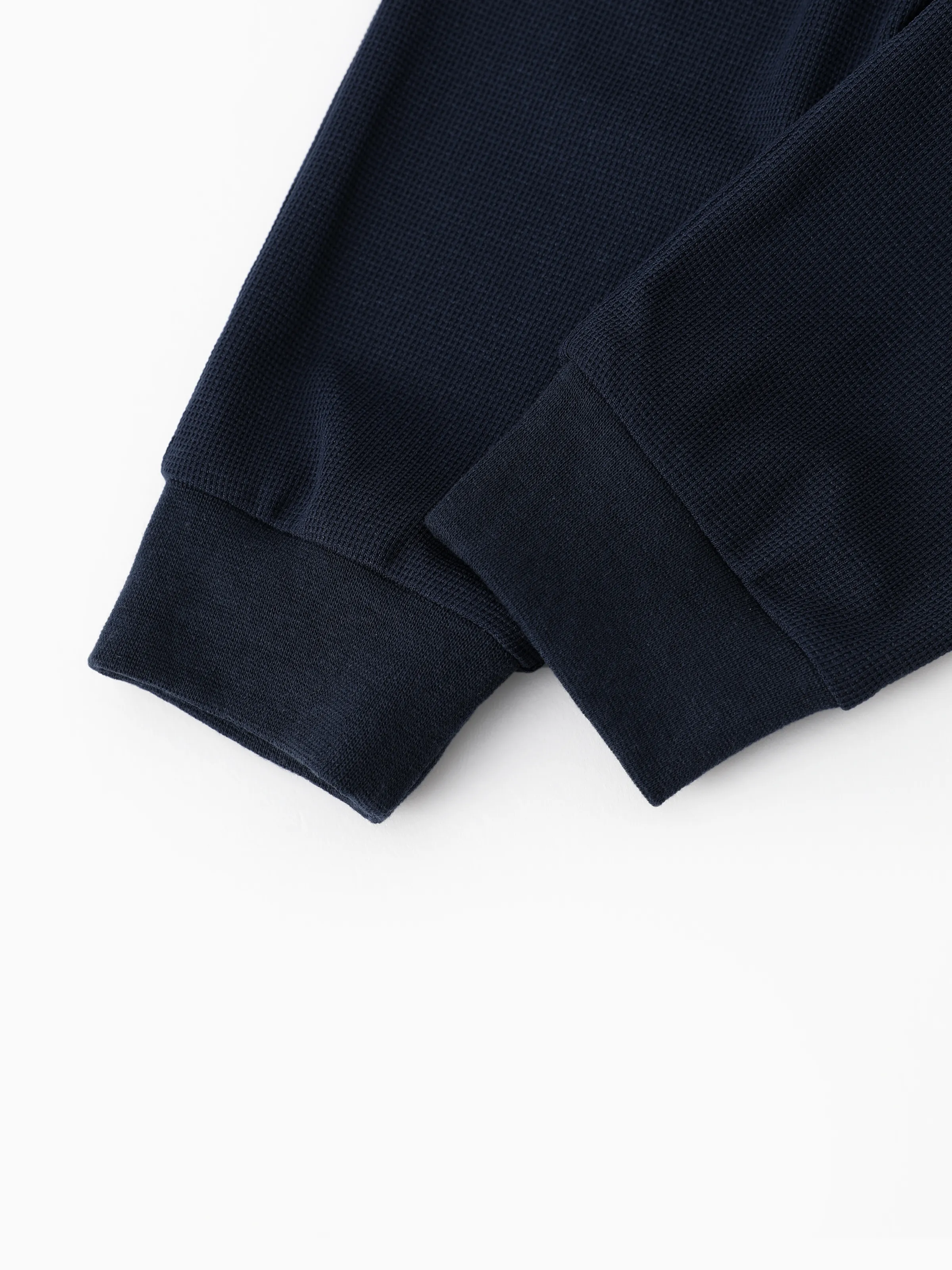 Baby Boy/Girl Solid Waffle Textured High Waist Pants Tibetanblue - Image 8