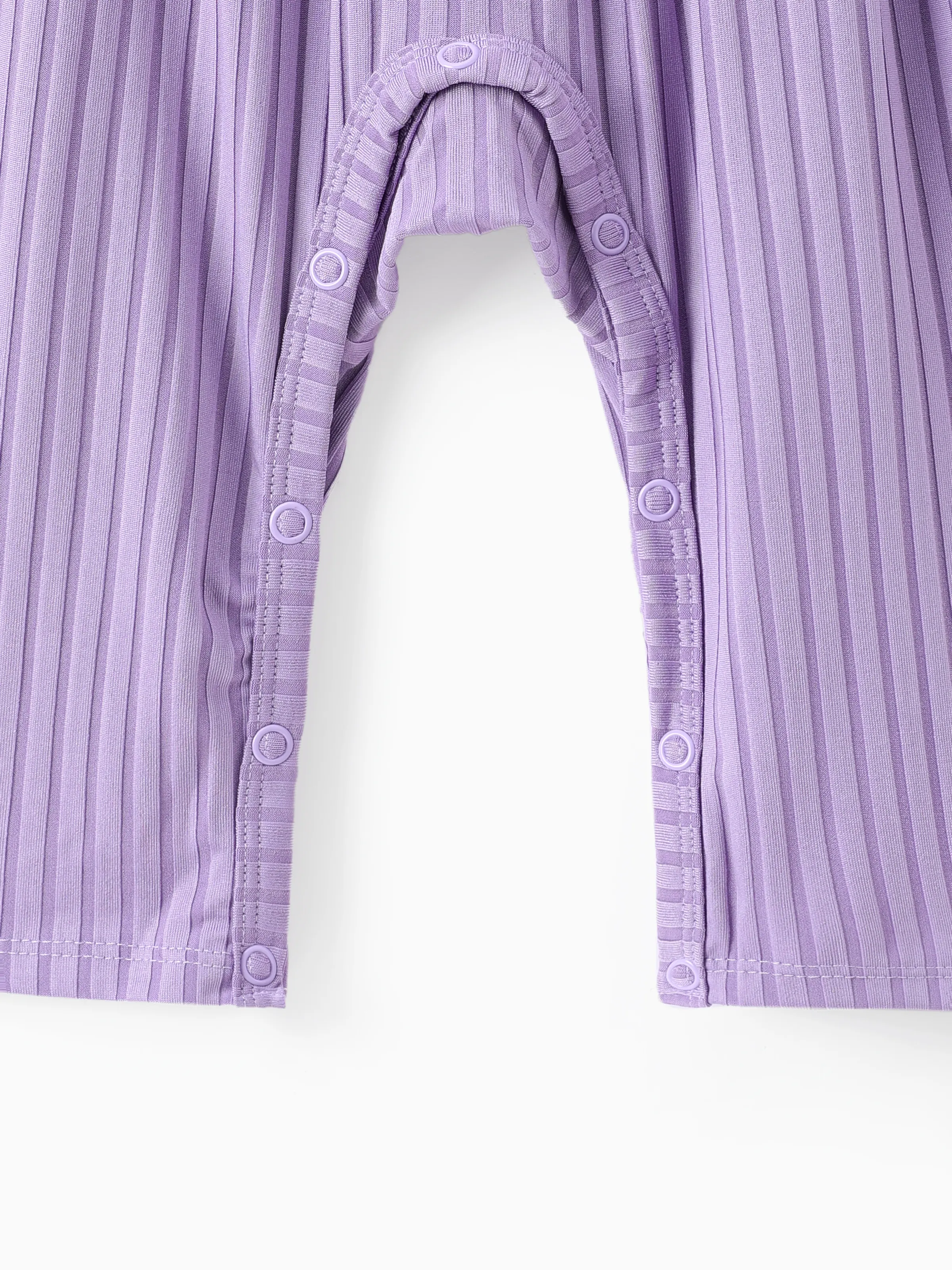 Baby Girl Clothes Floral Print Jumpsuit Purple - Image 6