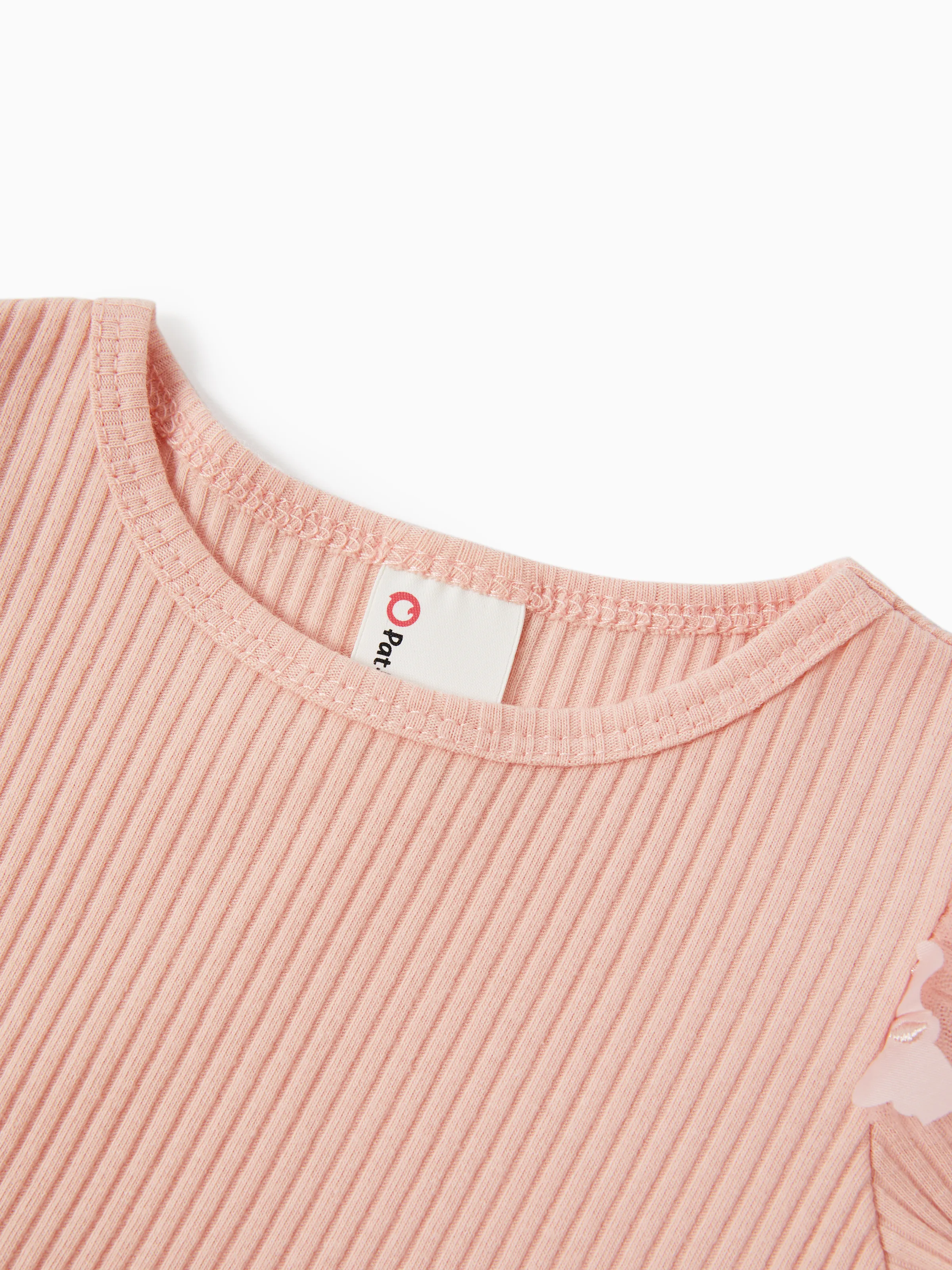 Baby Girl Sweet 3D Flower Mesh Dress incarnadinepink - Image 3
