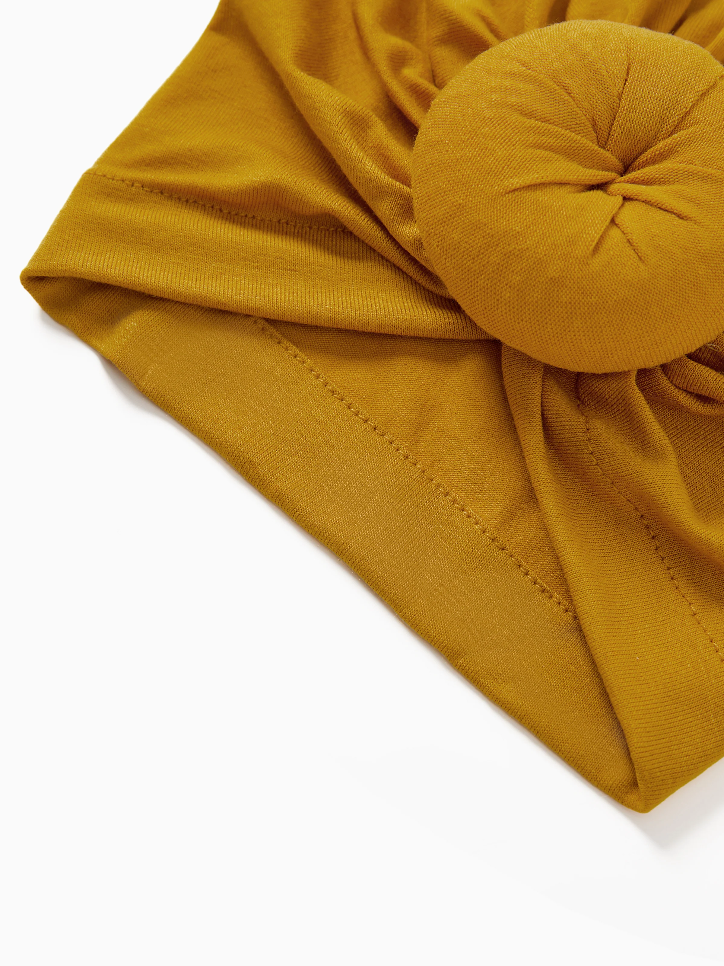 Baby / Toddler Sweet Solid Knot Newborn Hat Ginger - Image 3