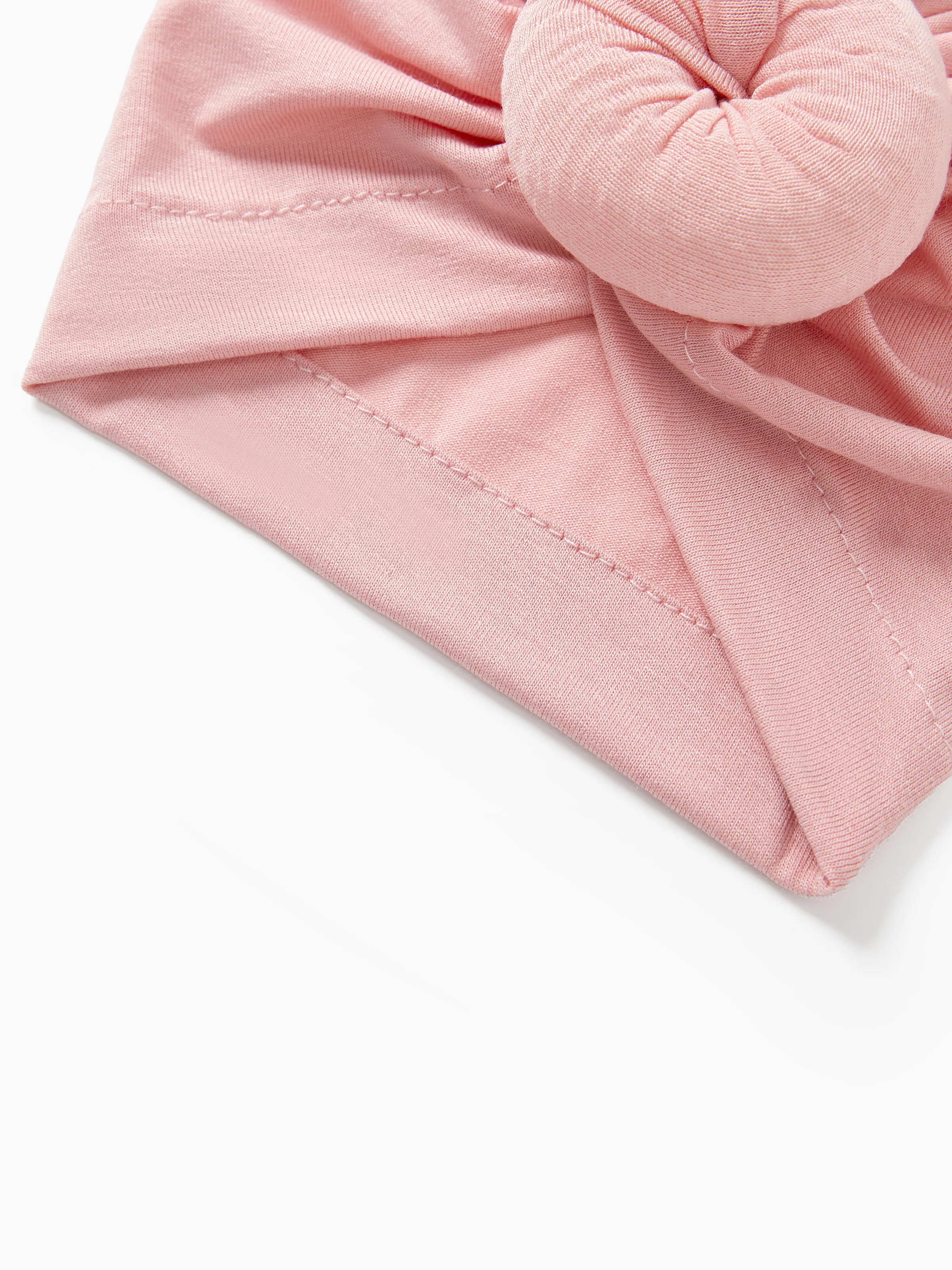 Baby / Toddler Sweet Solid Knot Newborn Hat Pink - Image 3