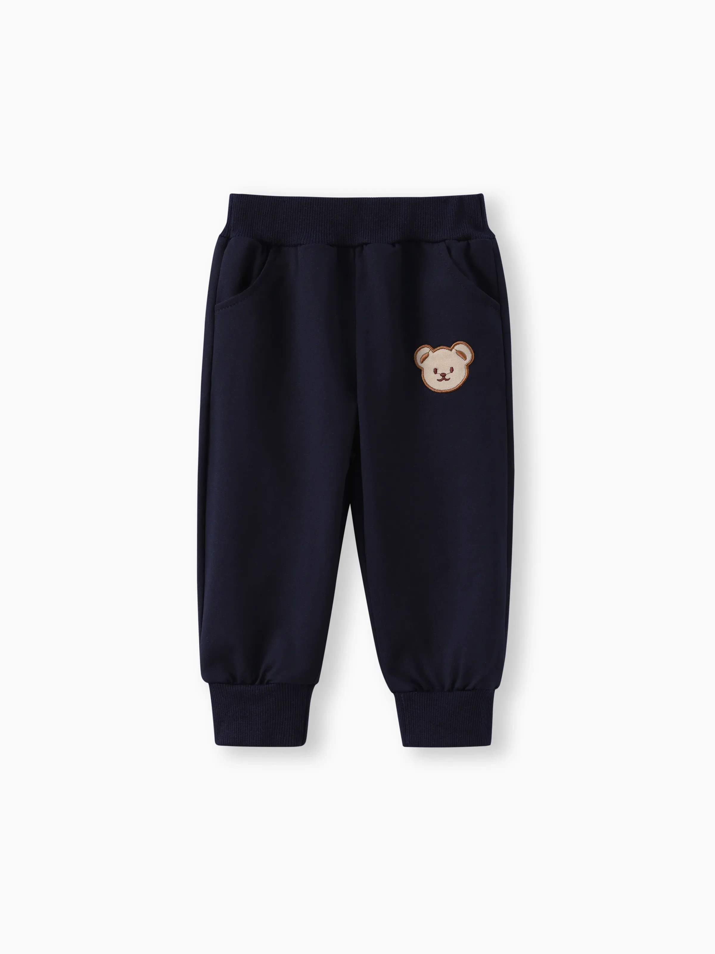 Baby/Toddler Girl/Boy Clothes 2pcs Bear Style Sweatshirt and Pants Set Dark Blue - Image 6