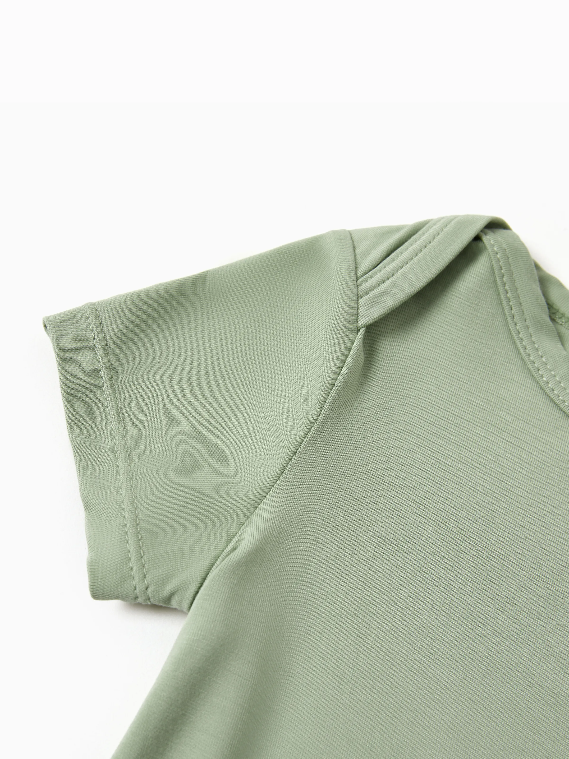 Bamboo 5-Pack Baby Boy/Girl Casual Romper Light Green - Image 4