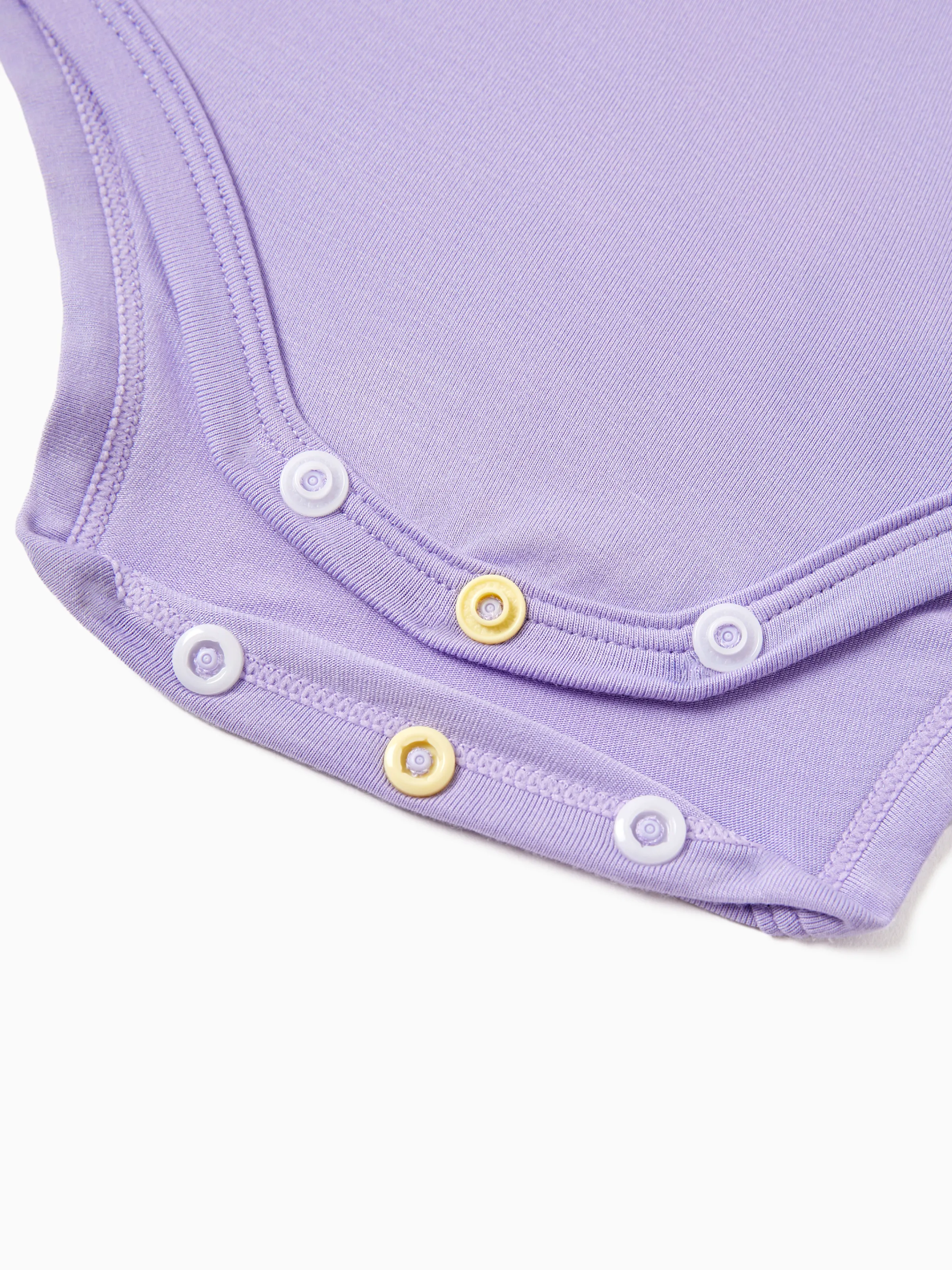 Bamboo Baby Bodysuits 2-piece Flora Long Sleeve Rompers for Baby Girls Infant Purple - Image 7