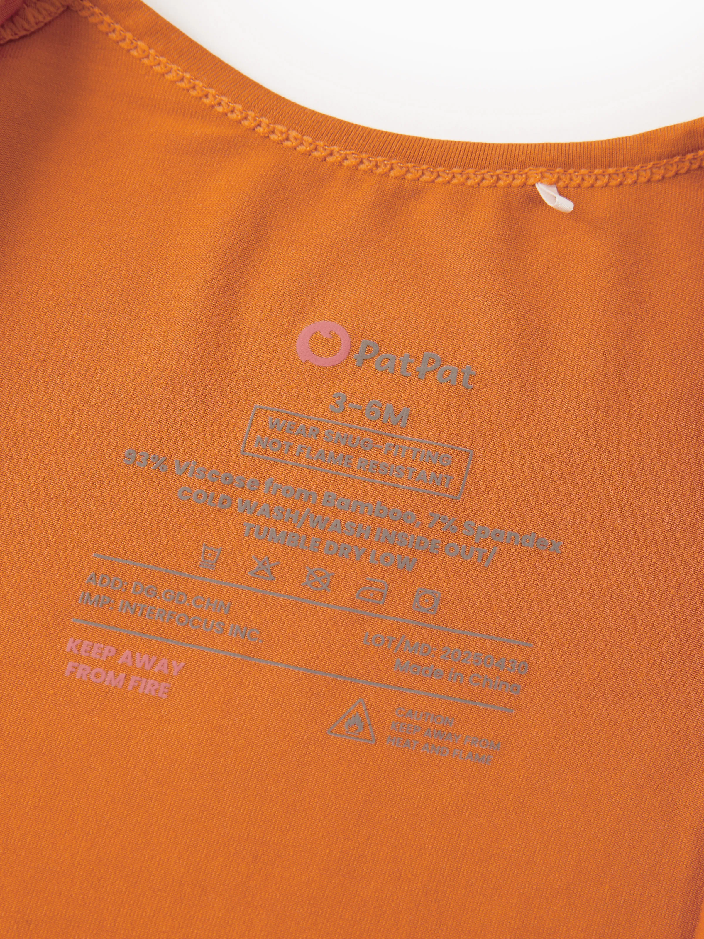 Bamboo Baby Boy / Girl 2-Way Zip Onesies Anti Slip Childlike Food Pattern Bamboo Sleepwear (Snug-Fitting)
 Orange - Image 9
