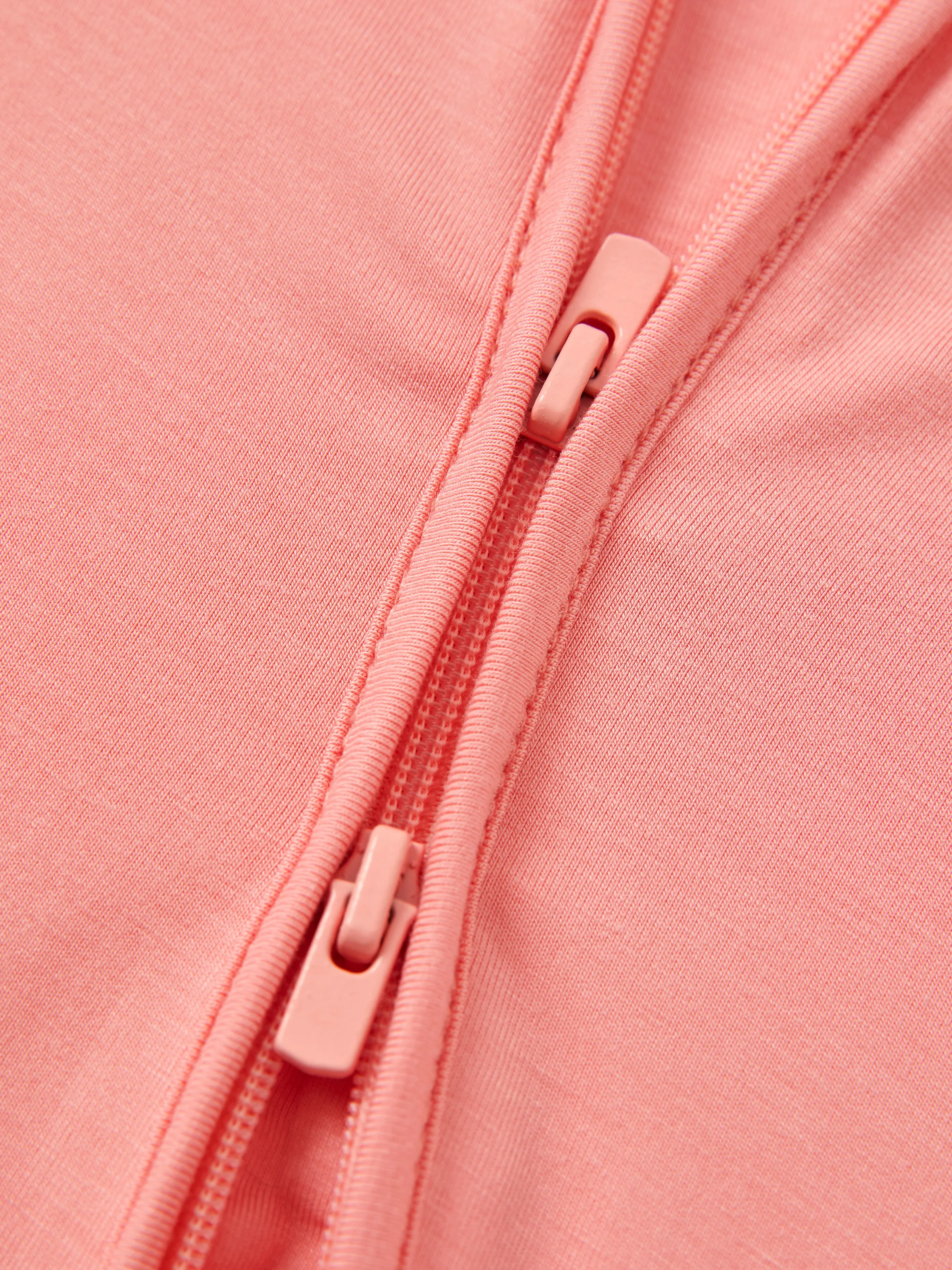 Bamboo Baby Boy / Girl 2-Way Zip Onesies Anti Slip Childlike Food Pattern Bamboo Sleepwear (Snug-Fitting)
 Pink - Image 2