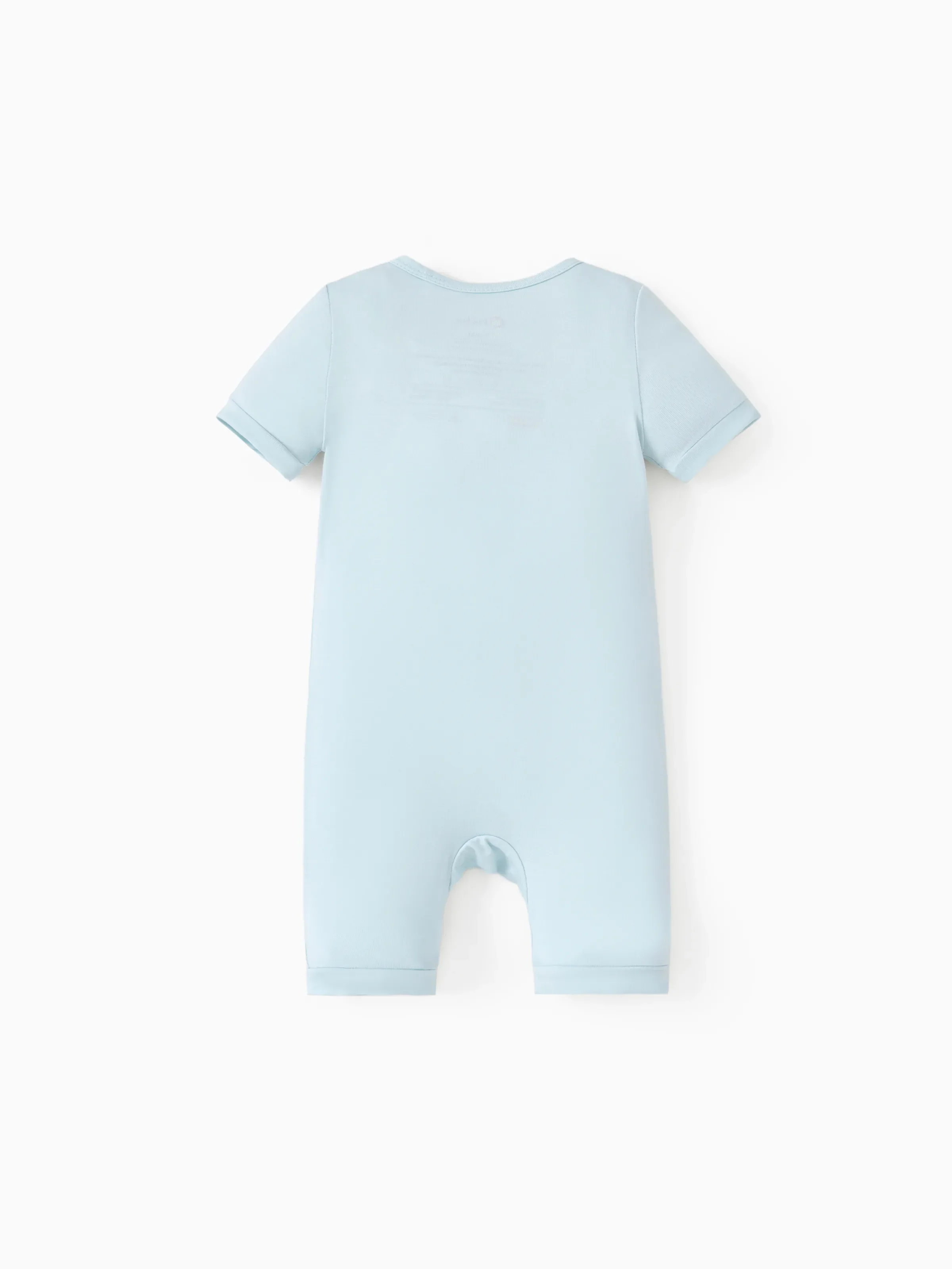 Bamboo Baby Boy / Girl 2-Way Zip Onesies Anti Slip Childlike Food Pattern Bamboo Sleepwear (Snug-Fitting)
 Turquoise - Image 8