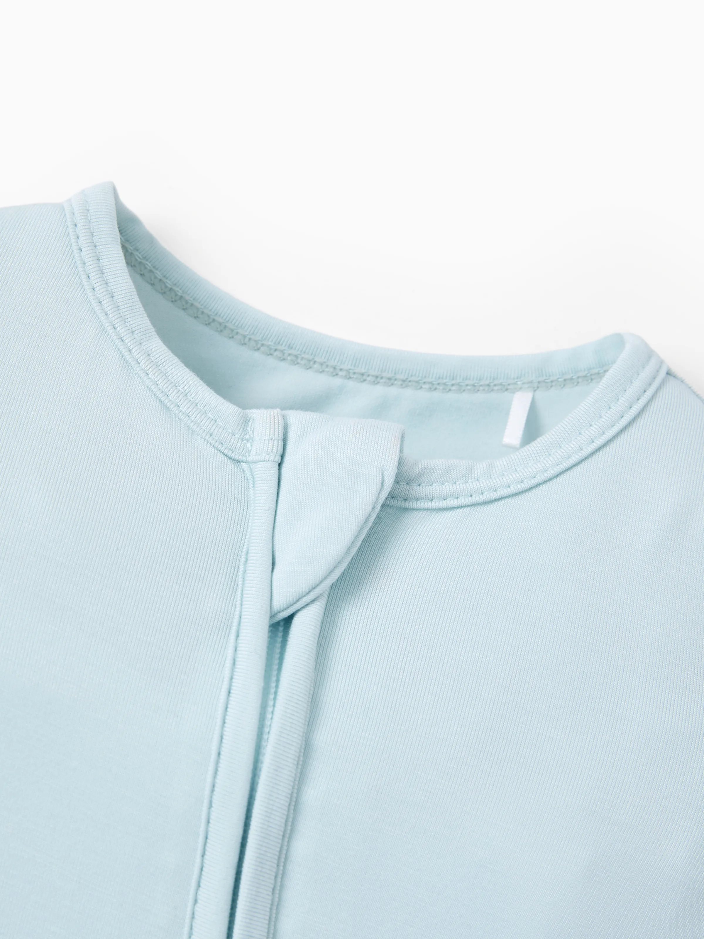 Bamboo Baby Boy / Girl 2-Way Zip Onesies Anti Slip Childlike Food Pattern Bamboo Sleepwear (Snug-Fitting)
 Turquoise - Image 9
