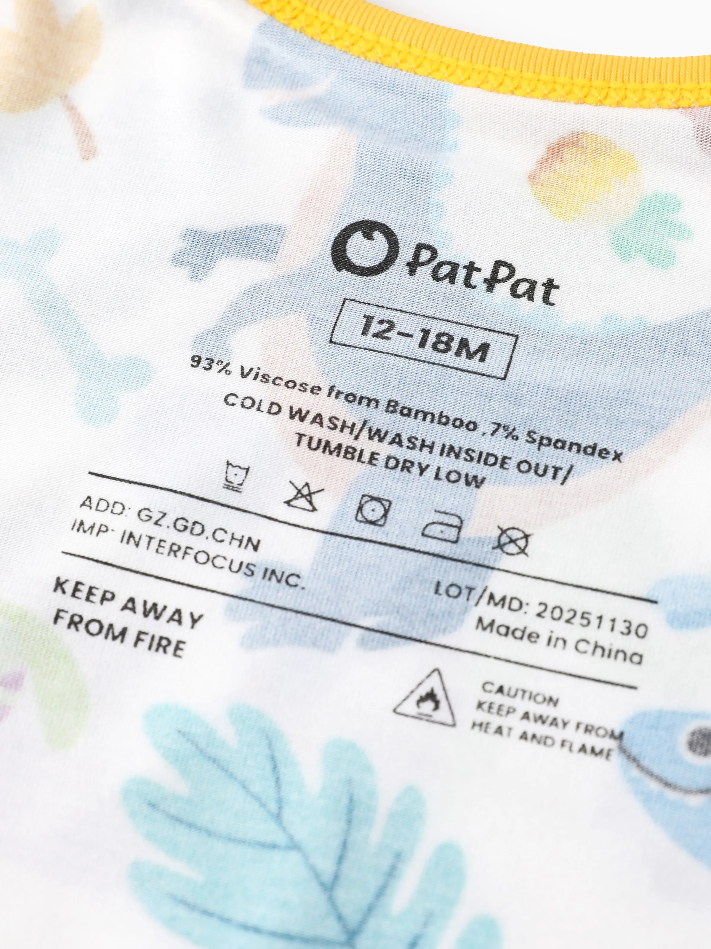 Bamboo Baby Boy/Girl 1pc Allover Print  Bodysuits  Color block - Image 6