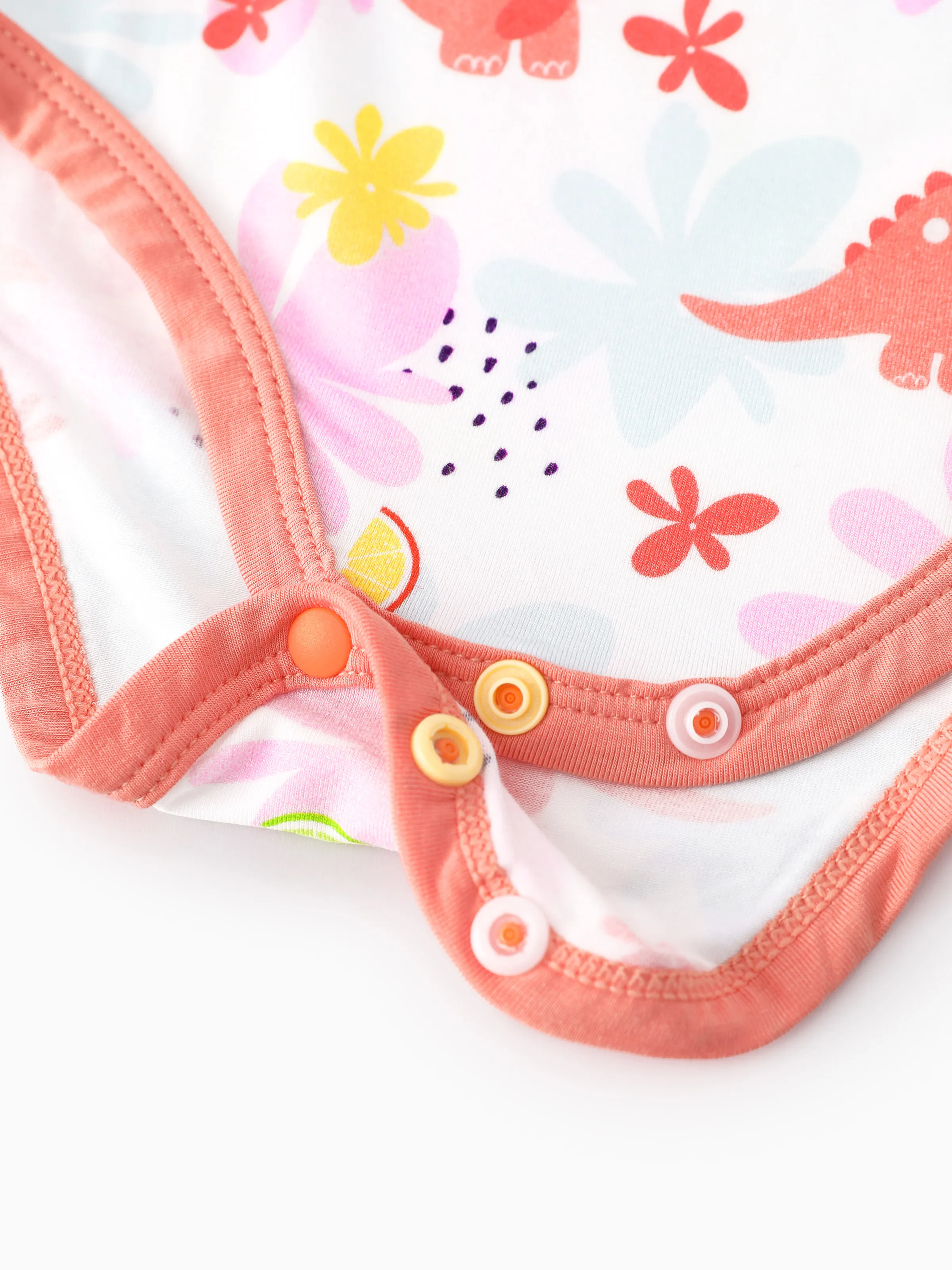 Bamboo Baby Boy/Girl 1pc Allover Print  Bodysuits  incarnadinepink - Image 7