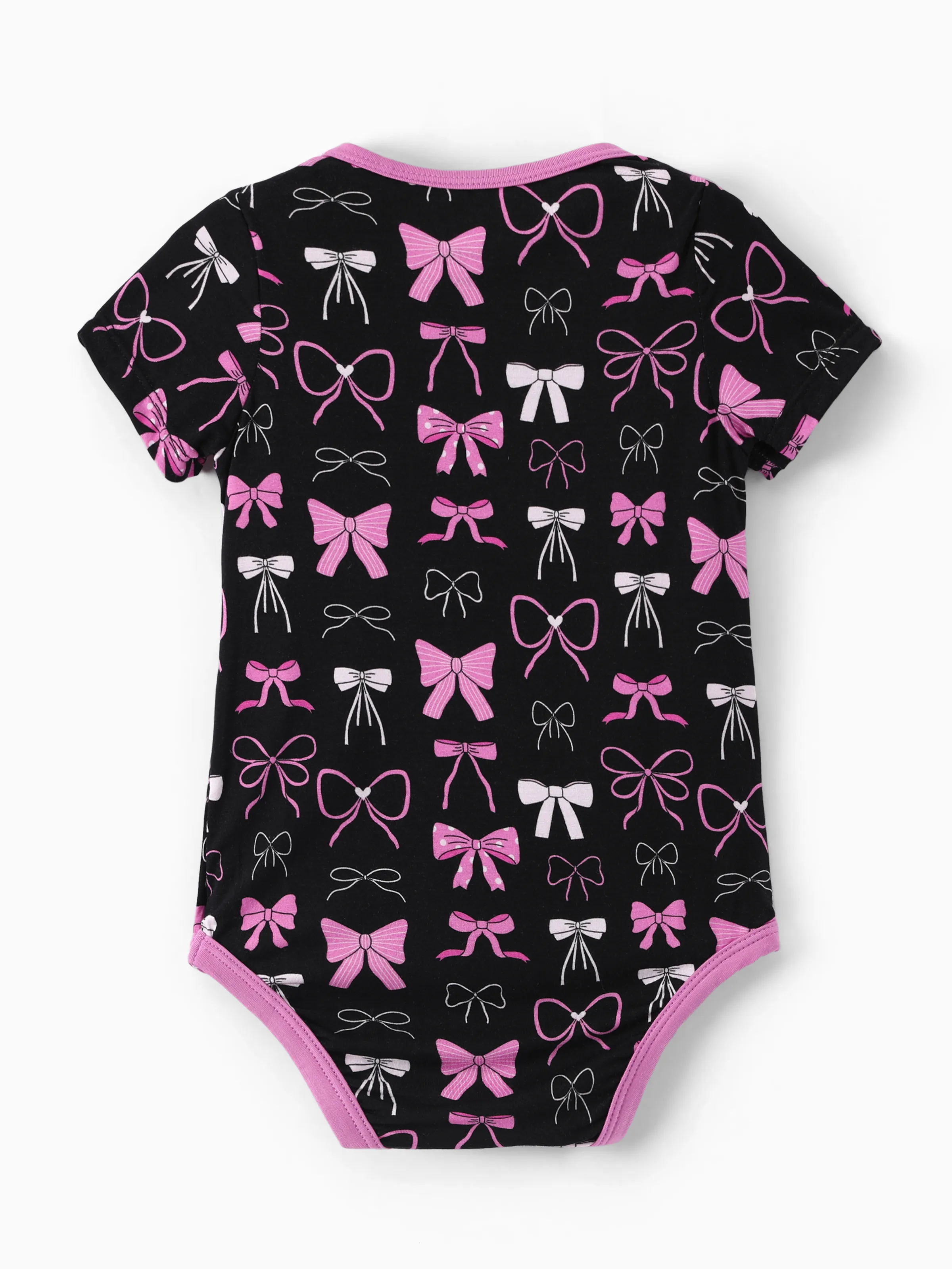 Bamboo Baby Boy/Girl 1pc Allover Print  Bodysuits  Pink purple - Image 3