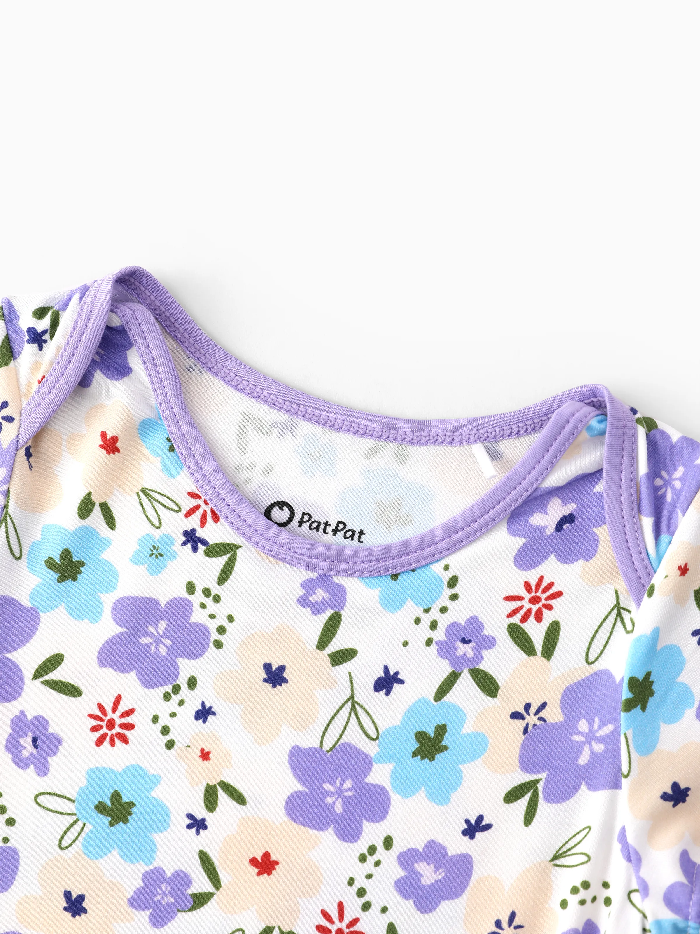 Bamboo Baby Boy/Girl 1pc Allover Print  Bodysuits  Purple - Image 5