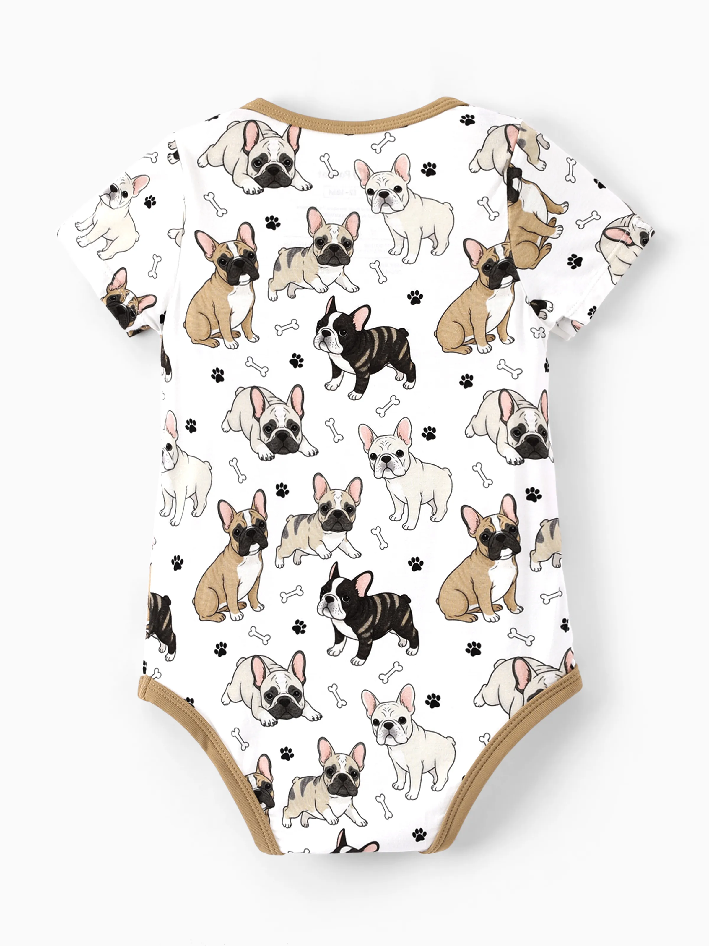 Bamboo Baby Boy/Girl 1pc Allover Print  Bodysuits  YellowBrown - Image 3