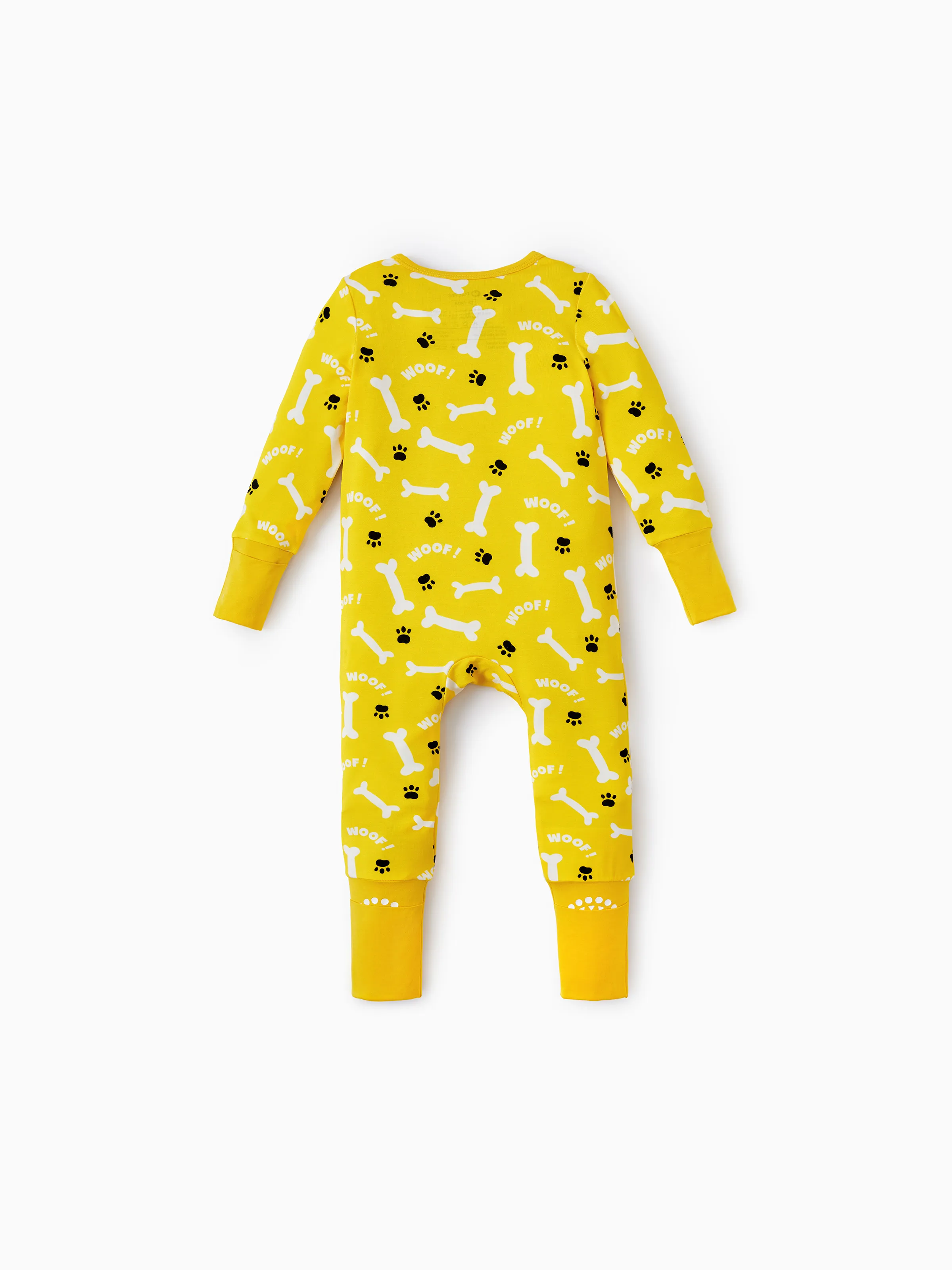 Bamboo Baby Boy/Girl 2-Pack Natural Animal or Plant Long Sleeve Romper 2-Way Zip Anti Slip Footie Yellow - Image 4