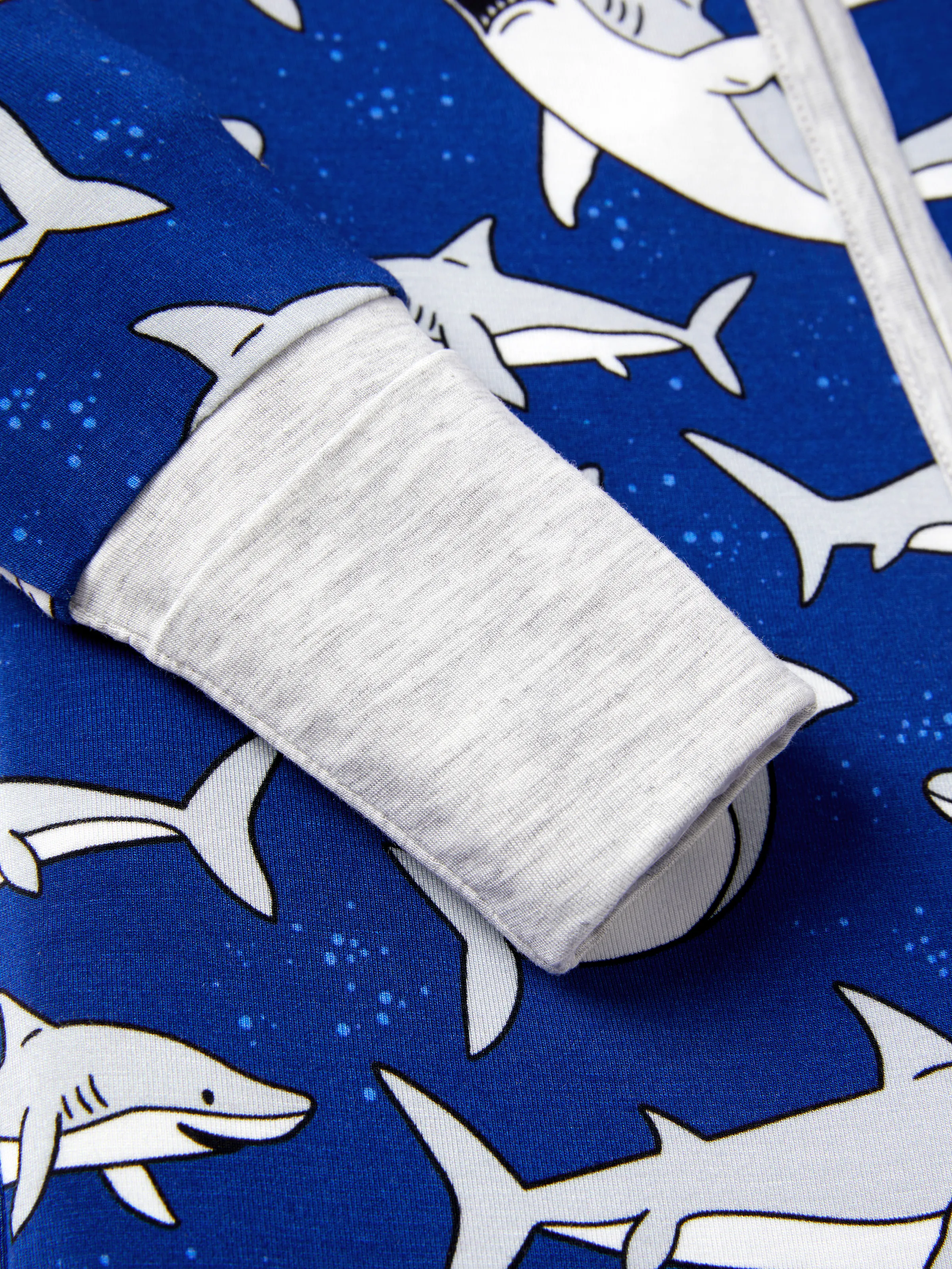 Bamboo Baby Boy/Girl Cartoon Printed 2-Way Zip Onesies Anti Slip Long-sleeve Footie Deep Blue - Image 10