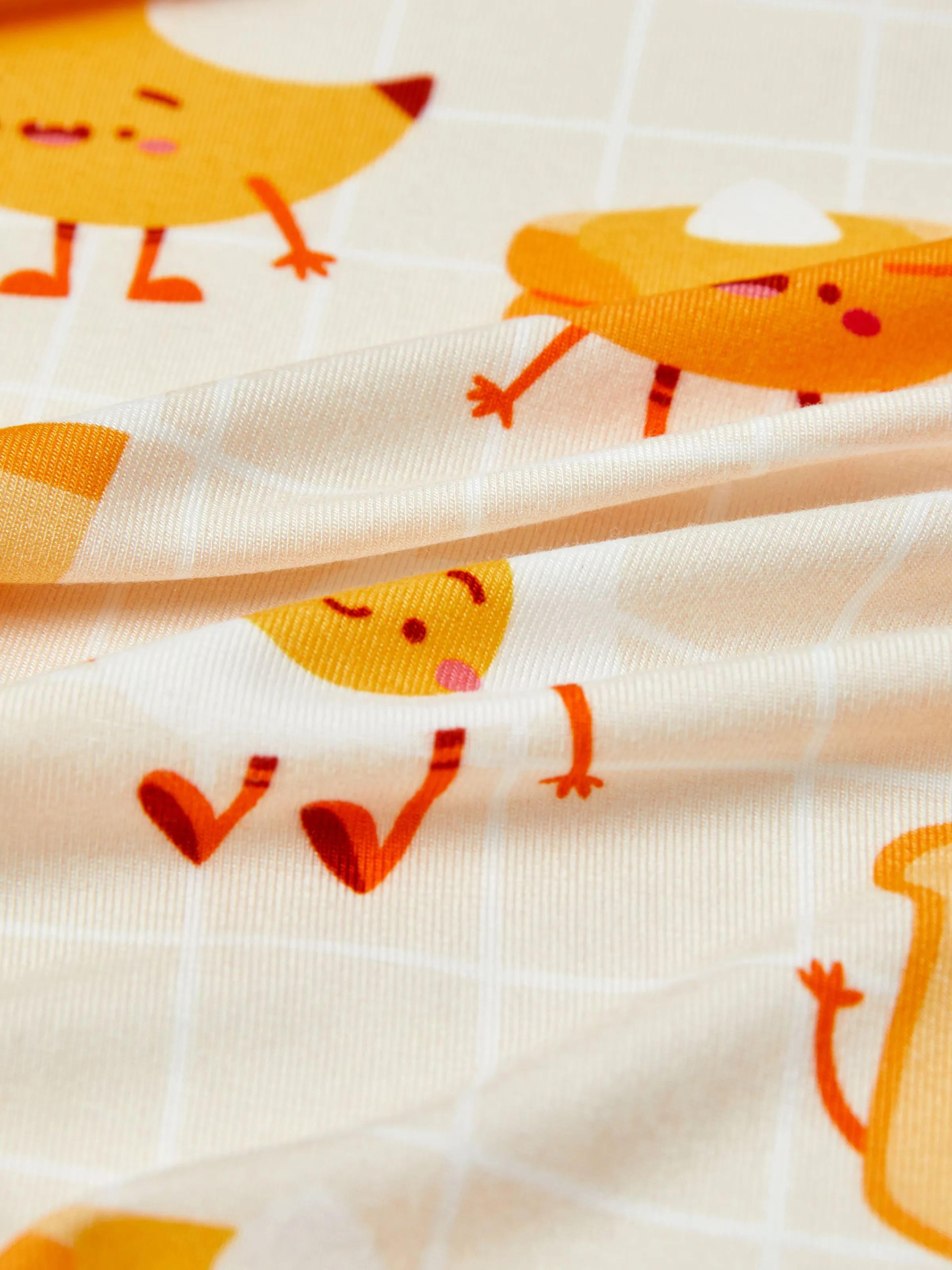 Bamboo Baby Boy/Girl Cartoon Printed 2-Way Zip Onesies Anti Slip Long-sleeve Footie Pale Yellow - Image 13
