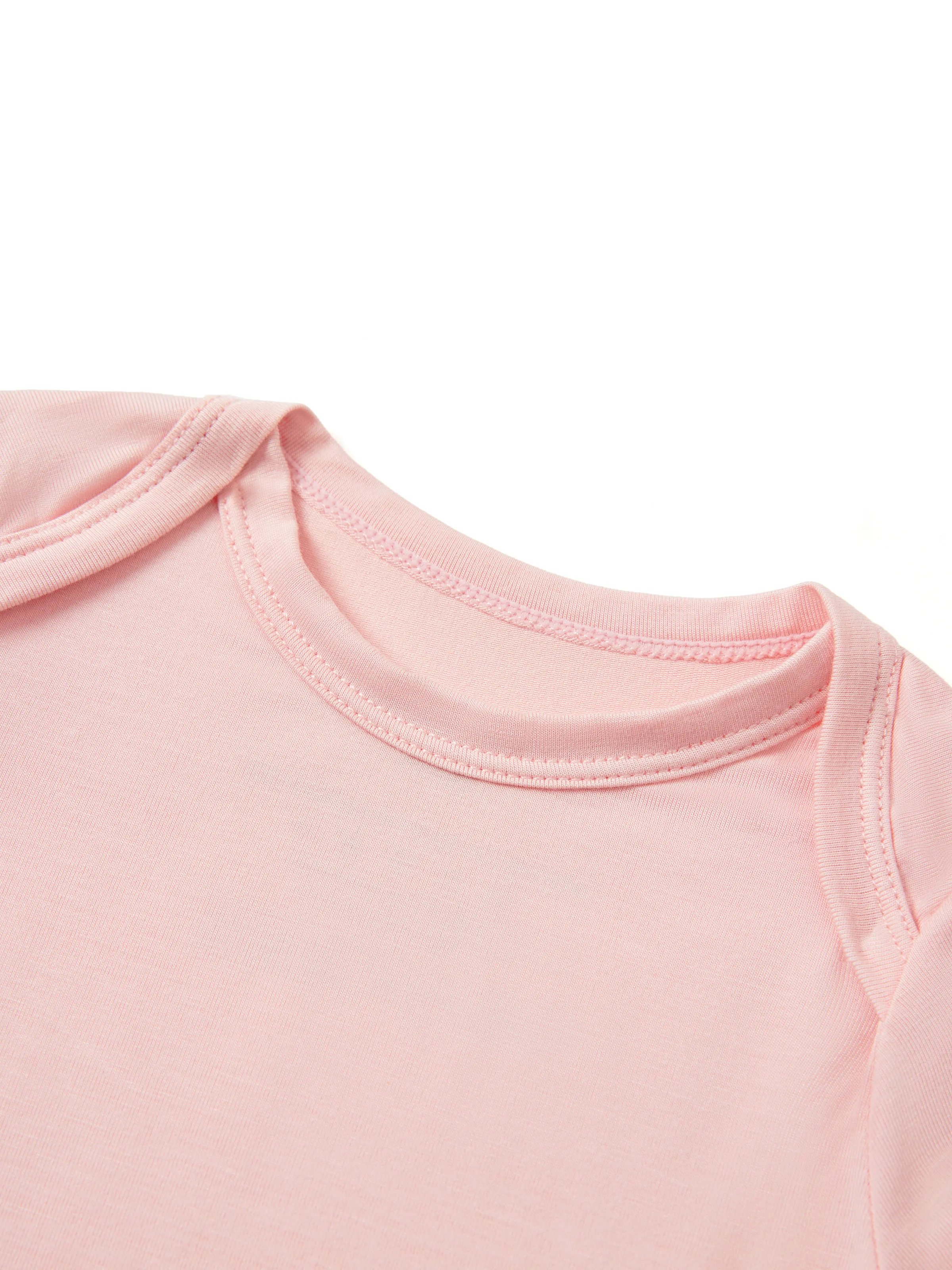 Bamboo Baby Boy/Girl Casual Romper Pink - Image 3