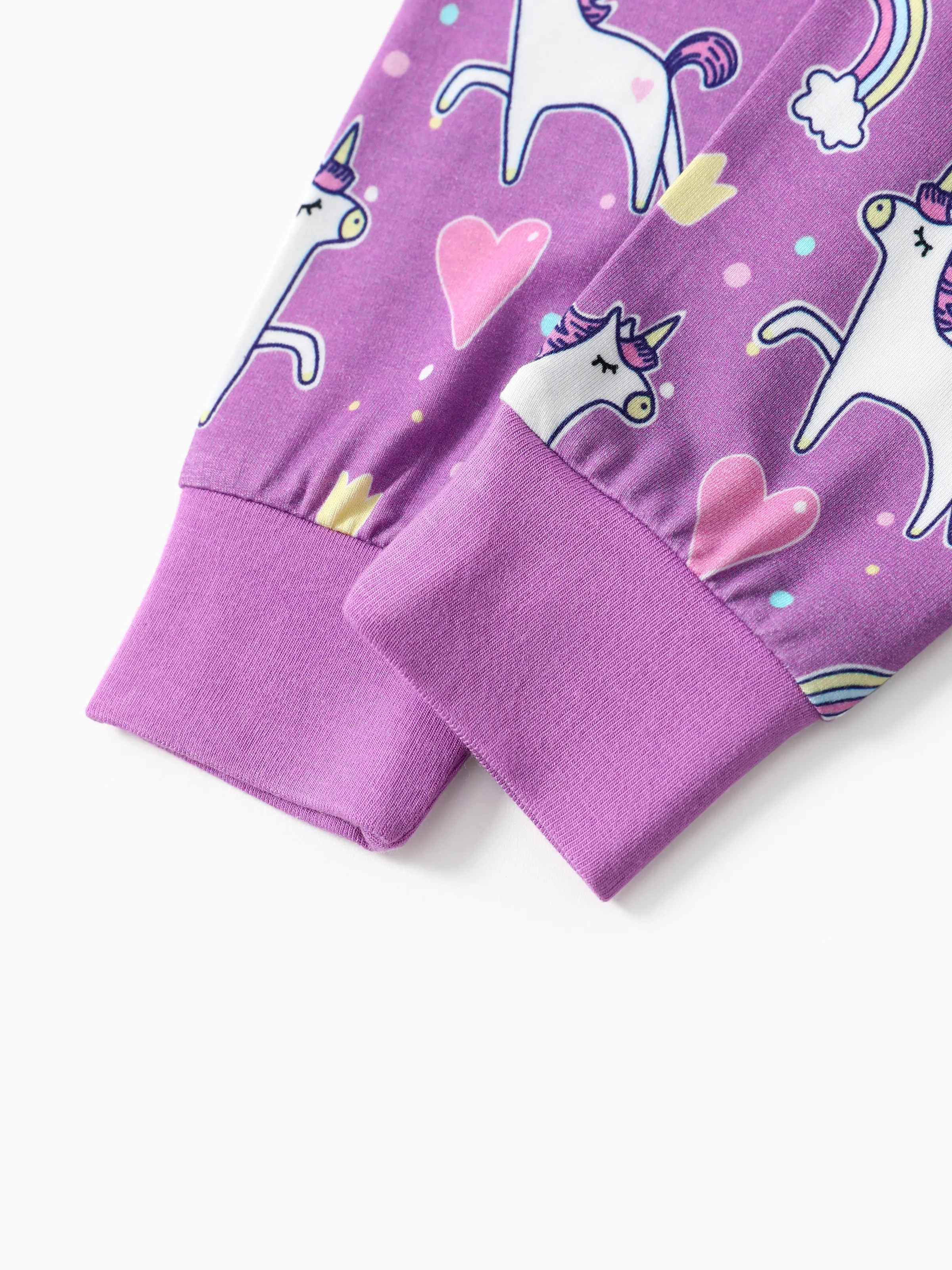 Bamboo Baby/Toddler 2-Piece Childlike Animal Print Snug-Fitting Pajamas Set Purple - Image 7