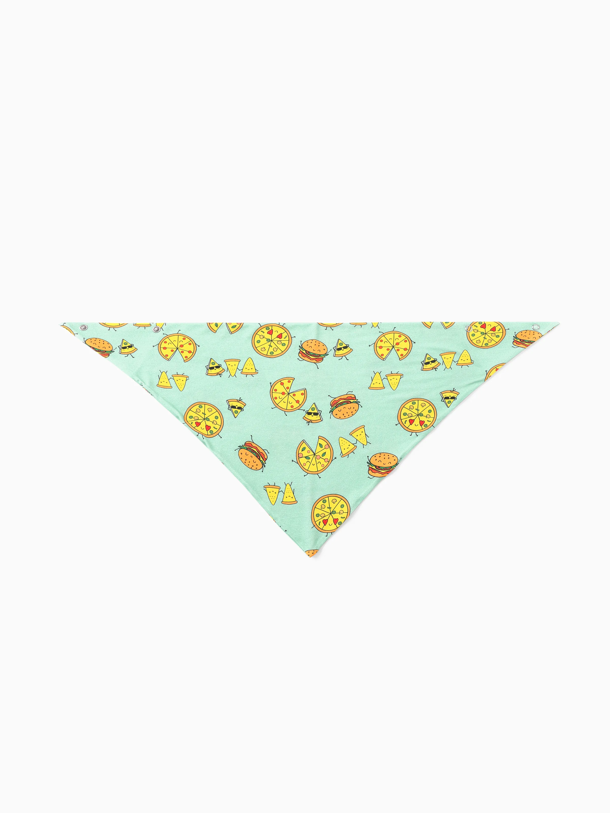 Bamboo Family Mint Green PJs Cute Cartoon Food Theme Print Short Sleeve & Long Pants Sleepwear Matching Pajama set (Snug-Fitting for Children) Light Blue - Image 24