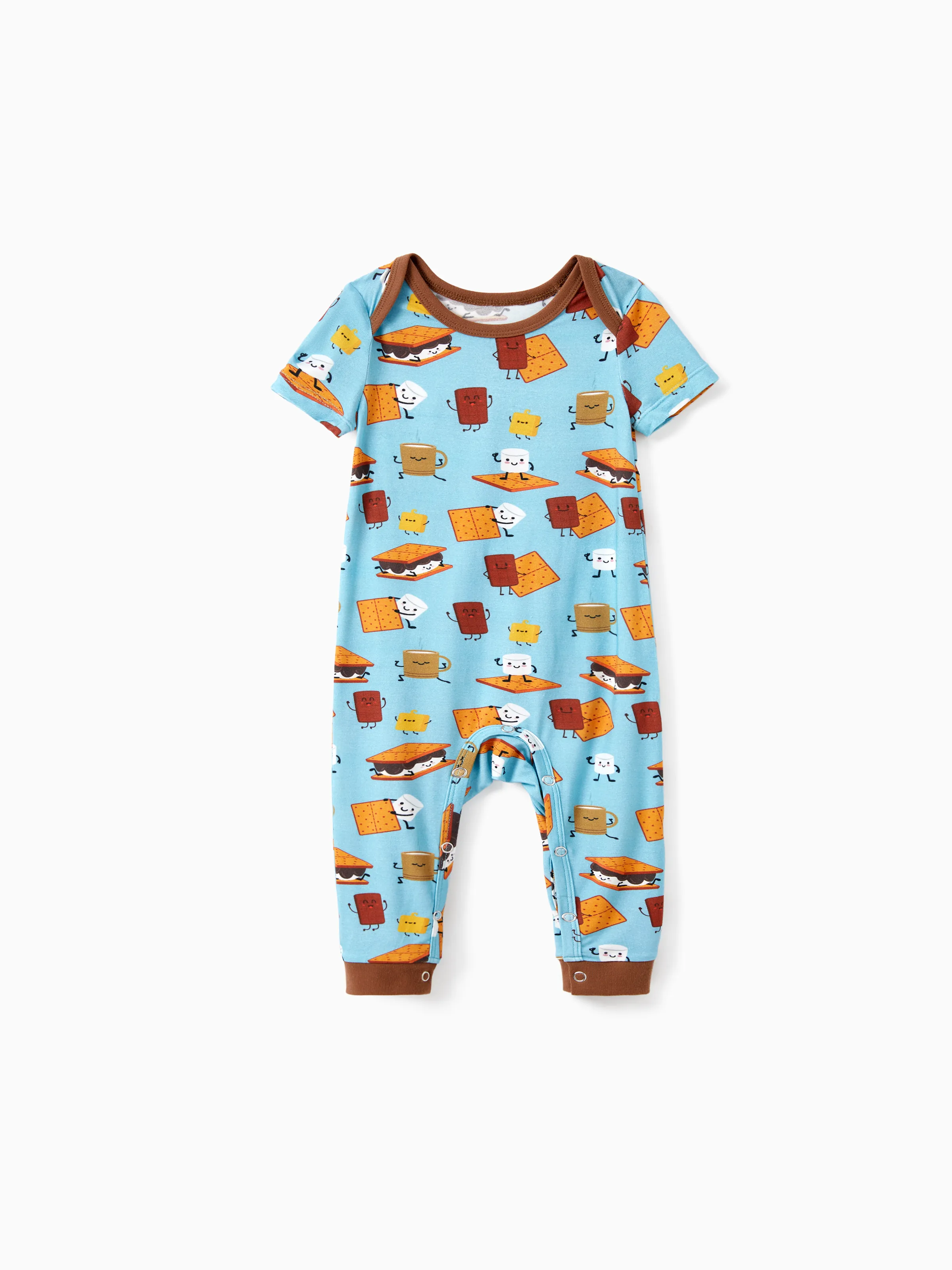 Bamboo Family PJs Cute Print Short Sleeve & Long Pants Sleepwear Matching Pajama set (Snug-Fitting for Children) Green - Image 13