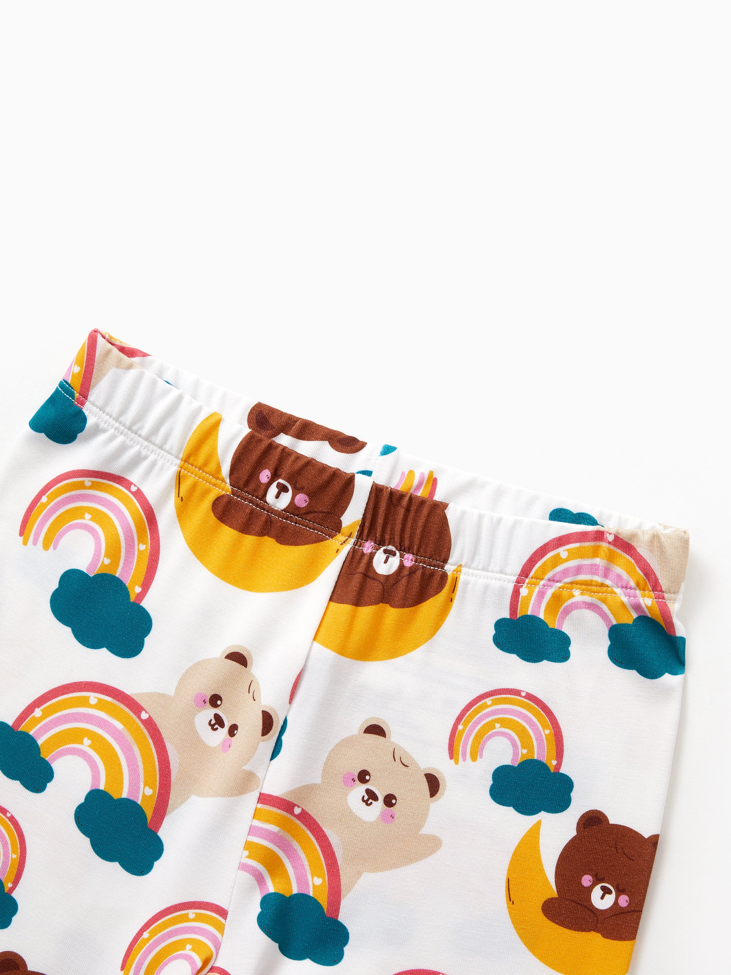 Bamboo Pajamas Set 2-Piece Childlike Animal Print Snug-Fitting Pajamas Set for Baby/Toddler Brown - Image 6