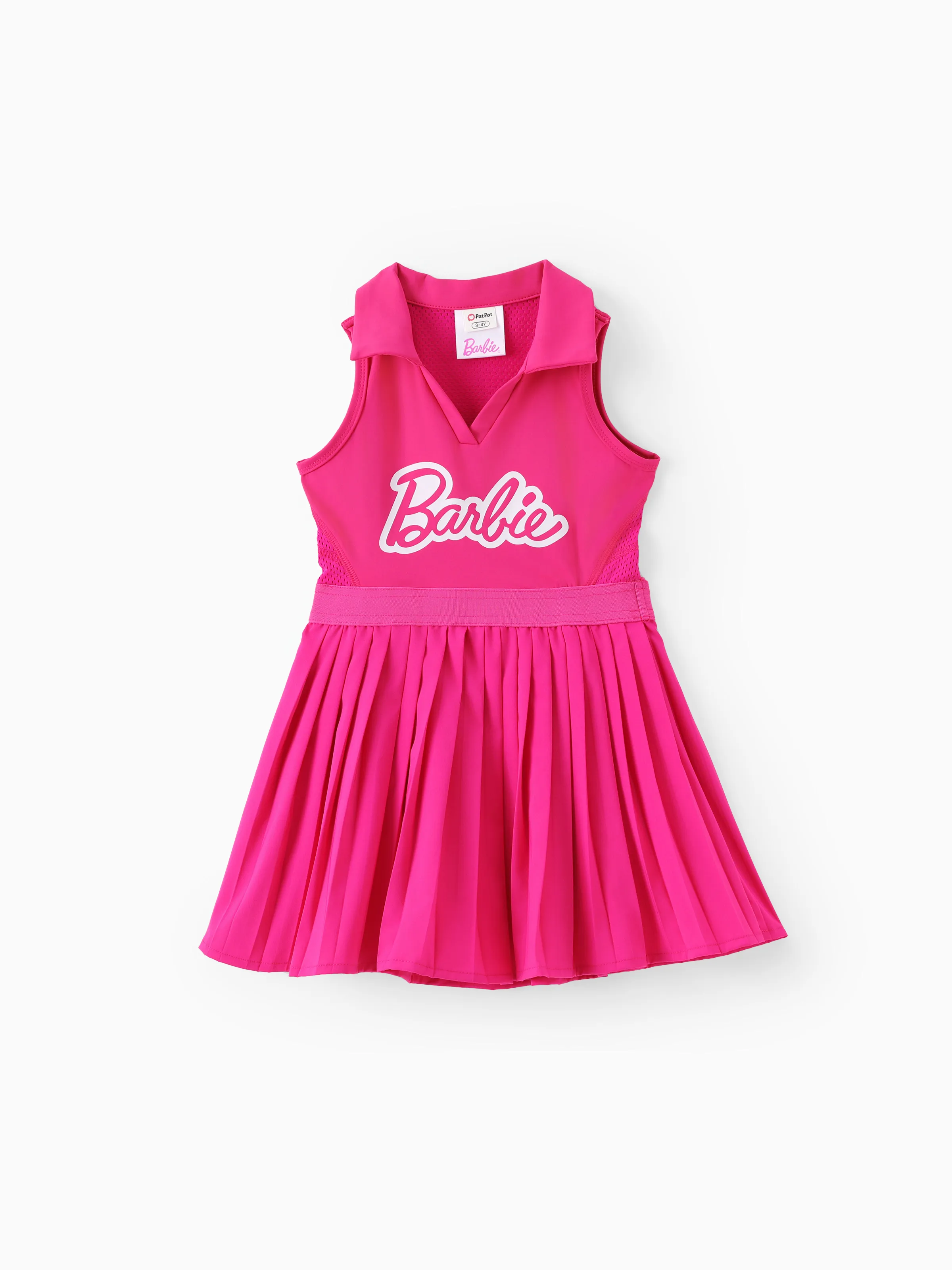 Barbie Mommy and me 1pc Polo Sporty Sleeveless Dress Hot Pink - Image 7
