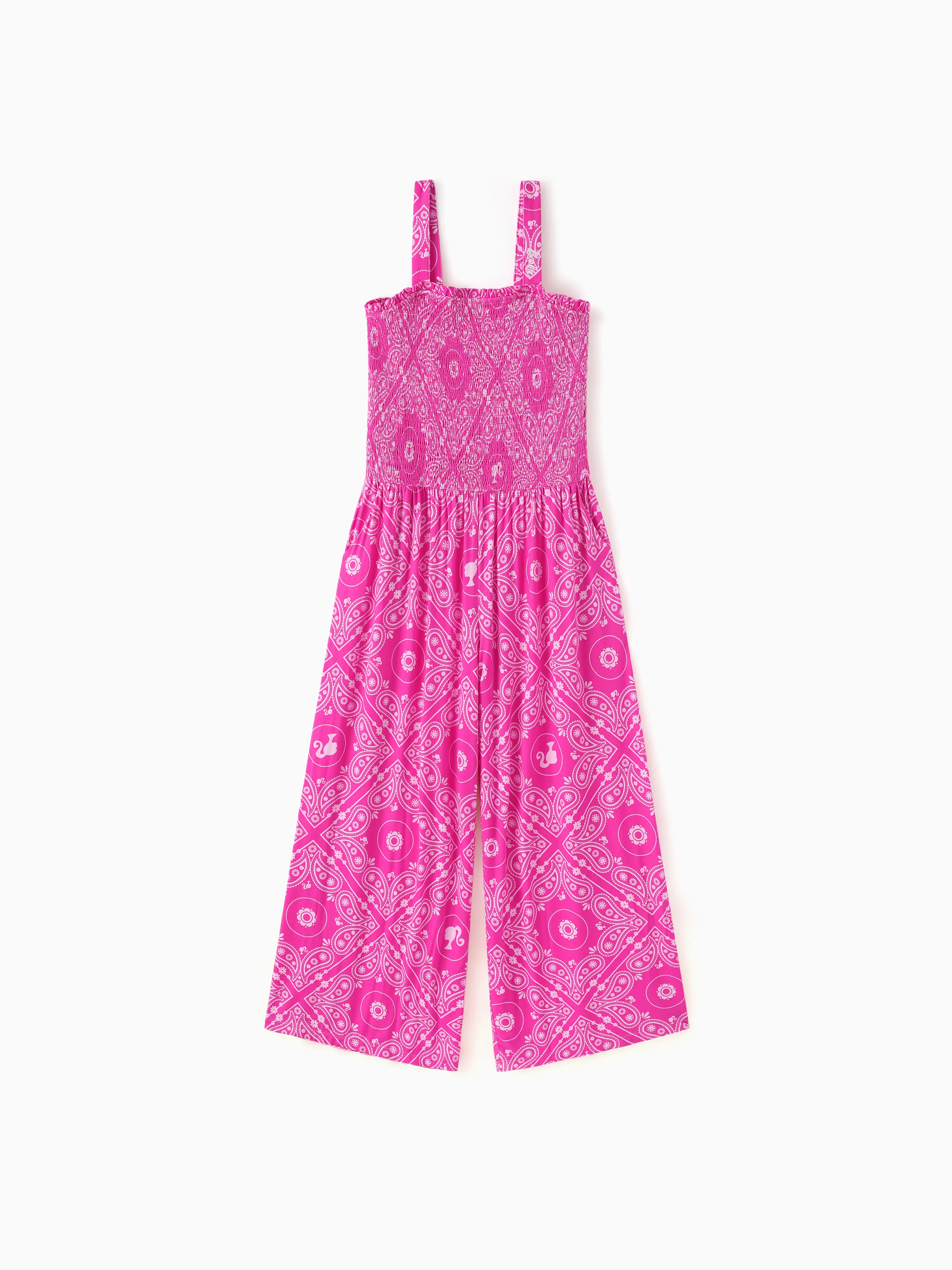 Barbie Mommy and Me Bamboo Allover Print Jumpsuit Hot Pink - Image 10