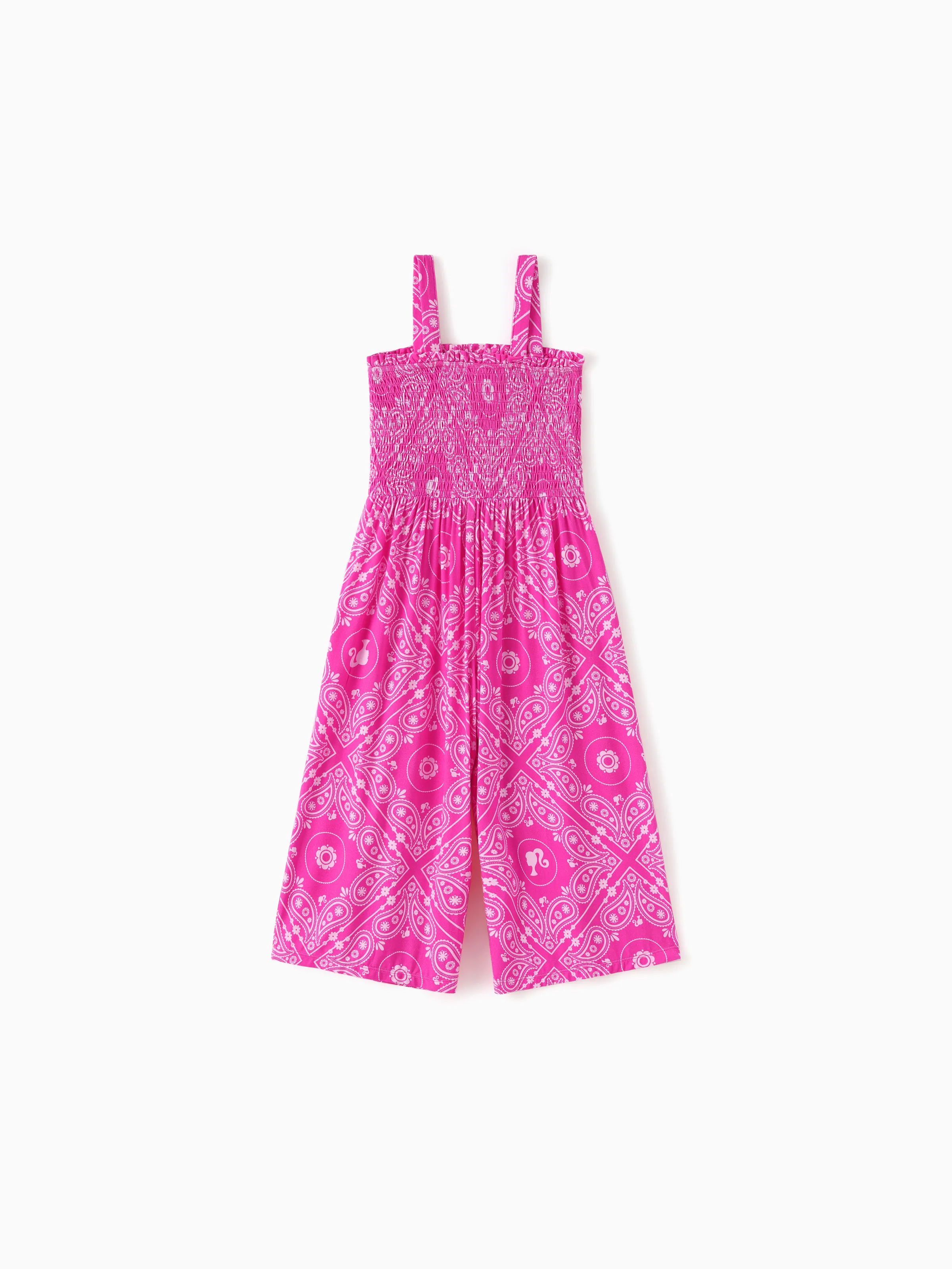 Barbie Mommy and Me Bamboo Allover Print Jumpsuit Hot Pink - Image 7