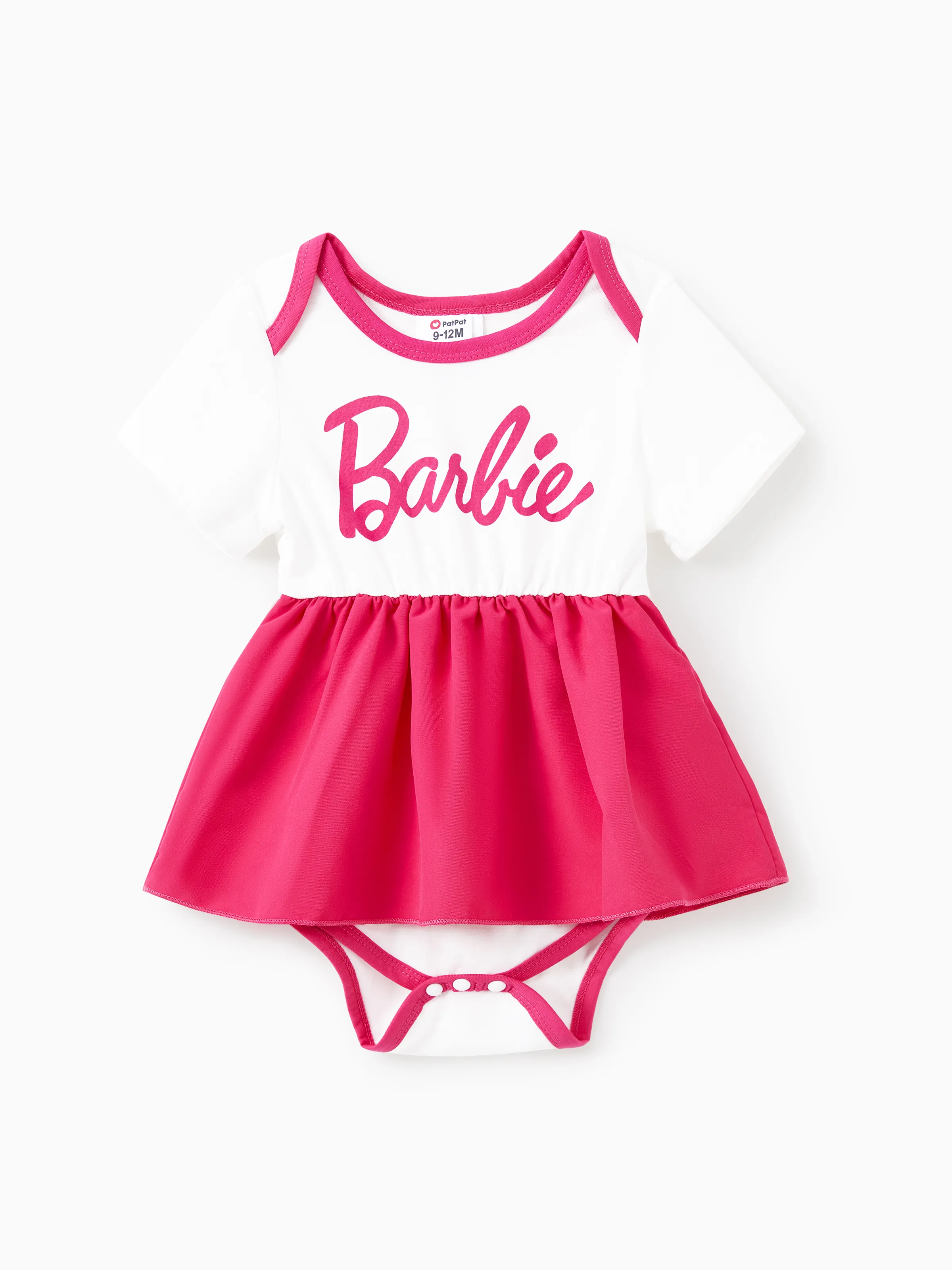 Barbie Mommy and Me Letter Print Belted Combo Tank Rompers White - Image 11