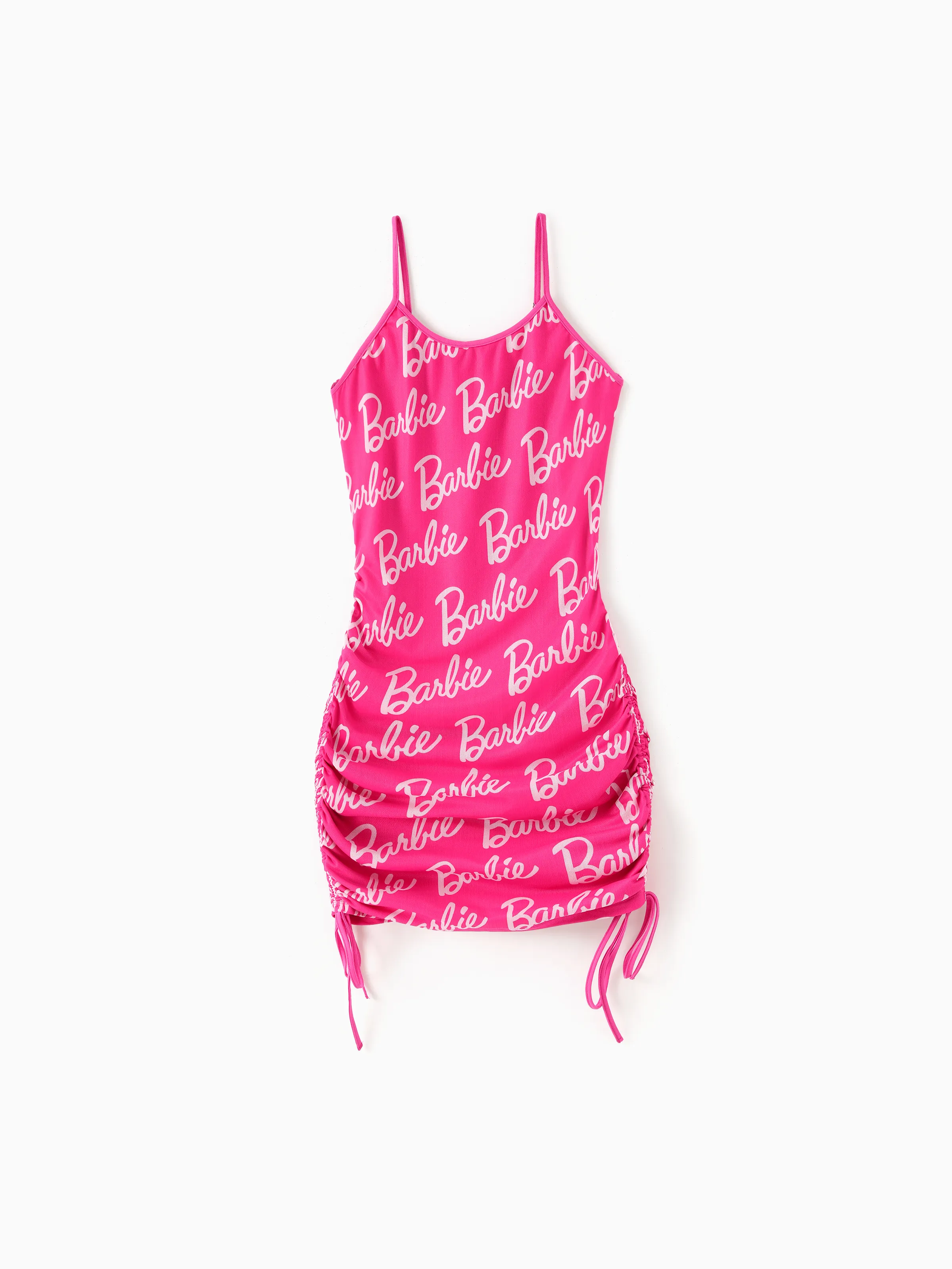 Barbie Mommy and Me Sleeveless Allover Print Strappy Dresses Hot Pink - Image 3
