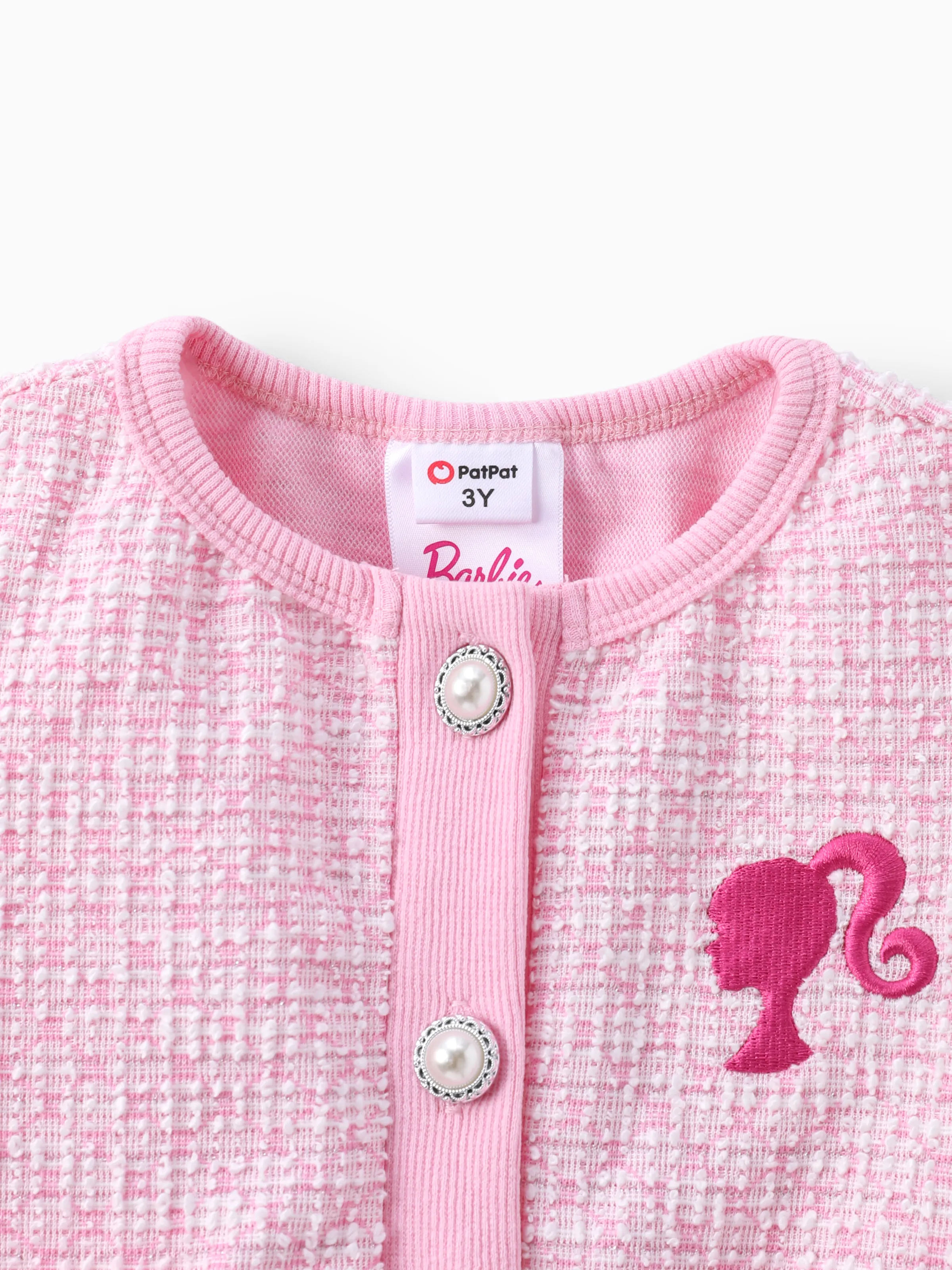 Barbie Outfit Toddler/Kid Girl Character Print Sweet Secret Button Top or Skirt Pink - Image 4
