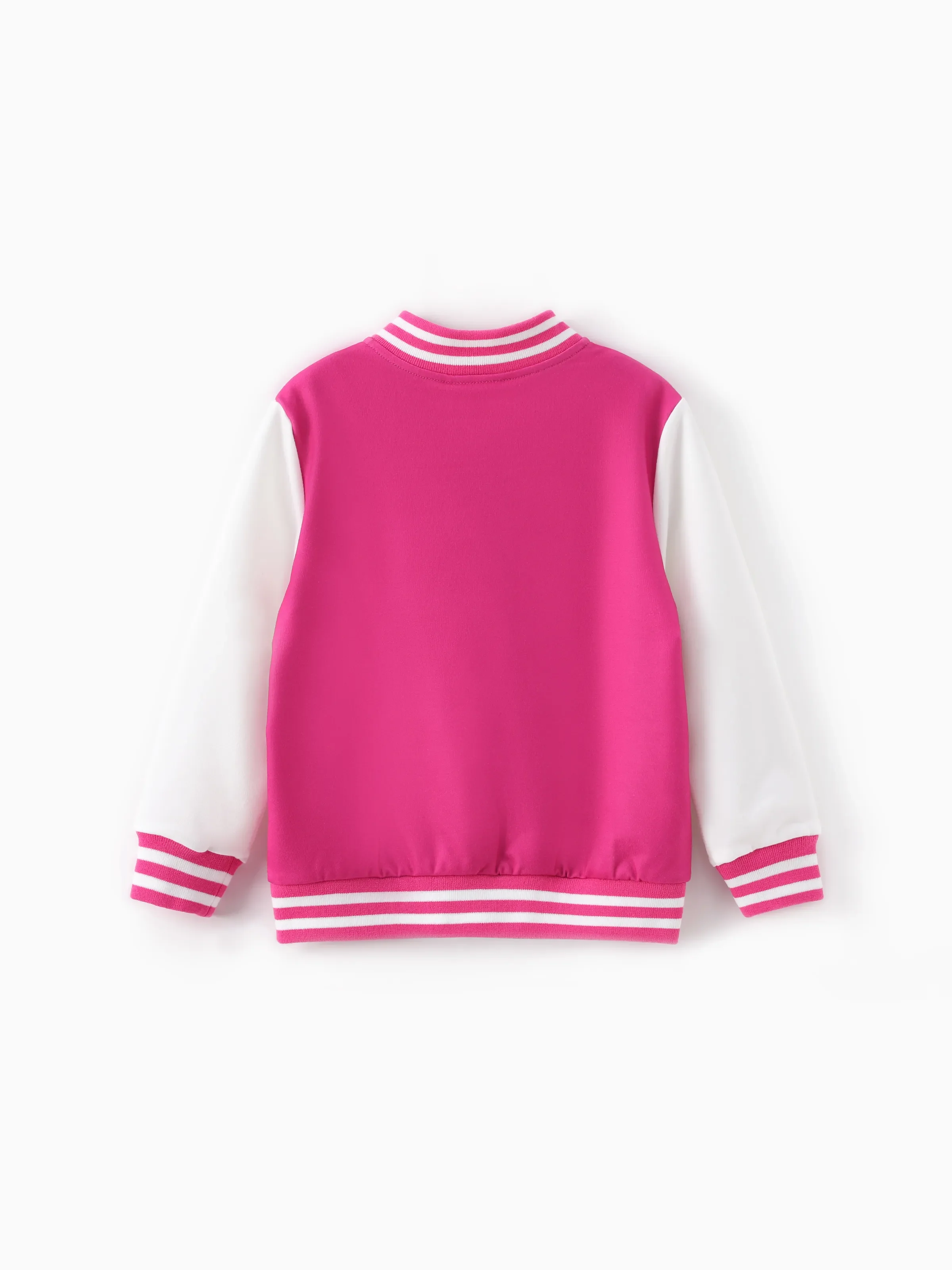 Barbie Outfit Toddler/Kid Girl Naia™ Letter Print Colorblock Lightweight Bomber Jacket Roseo - Image 3