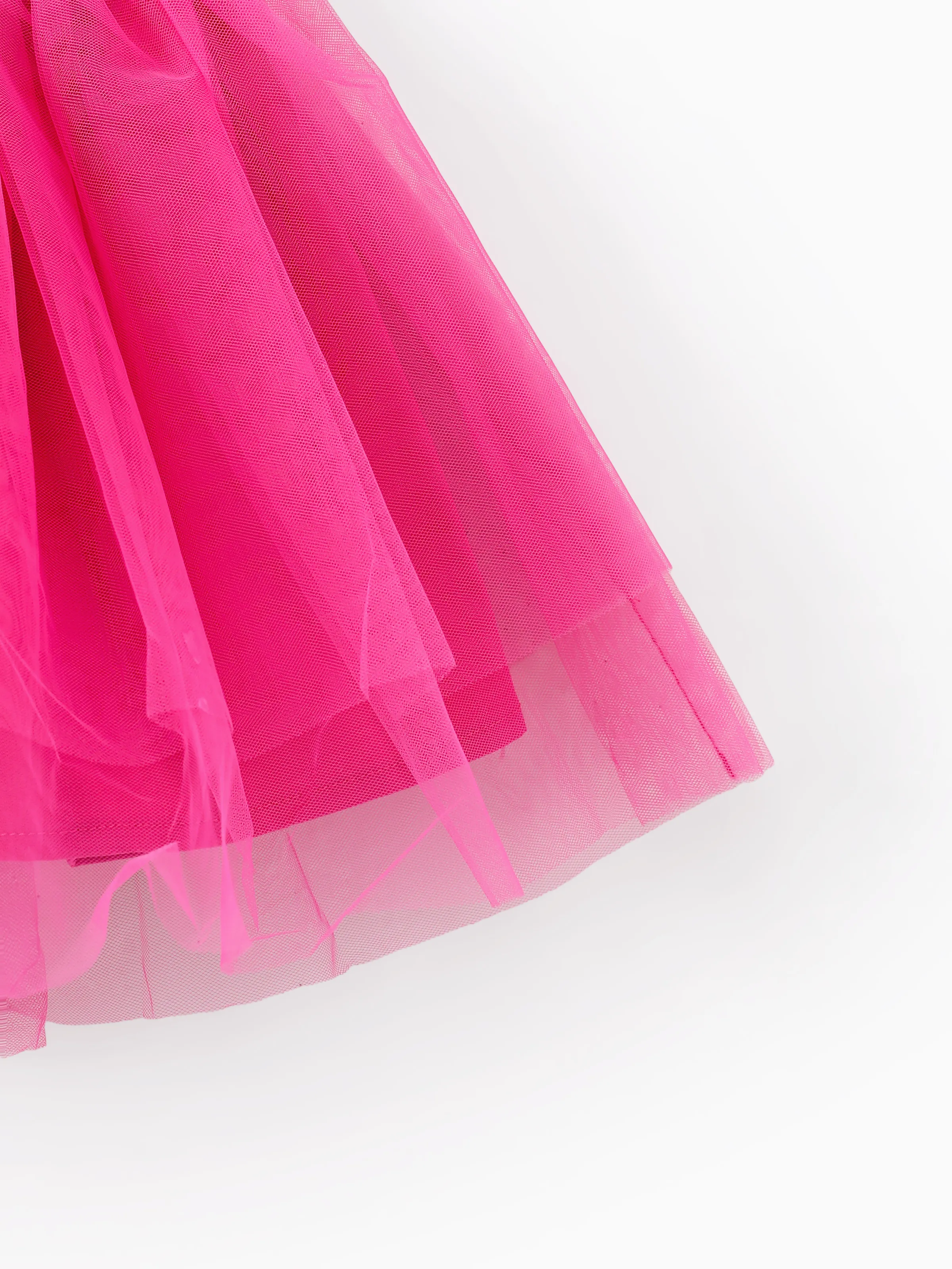 Barbie Toddler Girl 1pc Long-sleeve T-shirt or Tulle Skirt Set Hot Pink - Image 6
