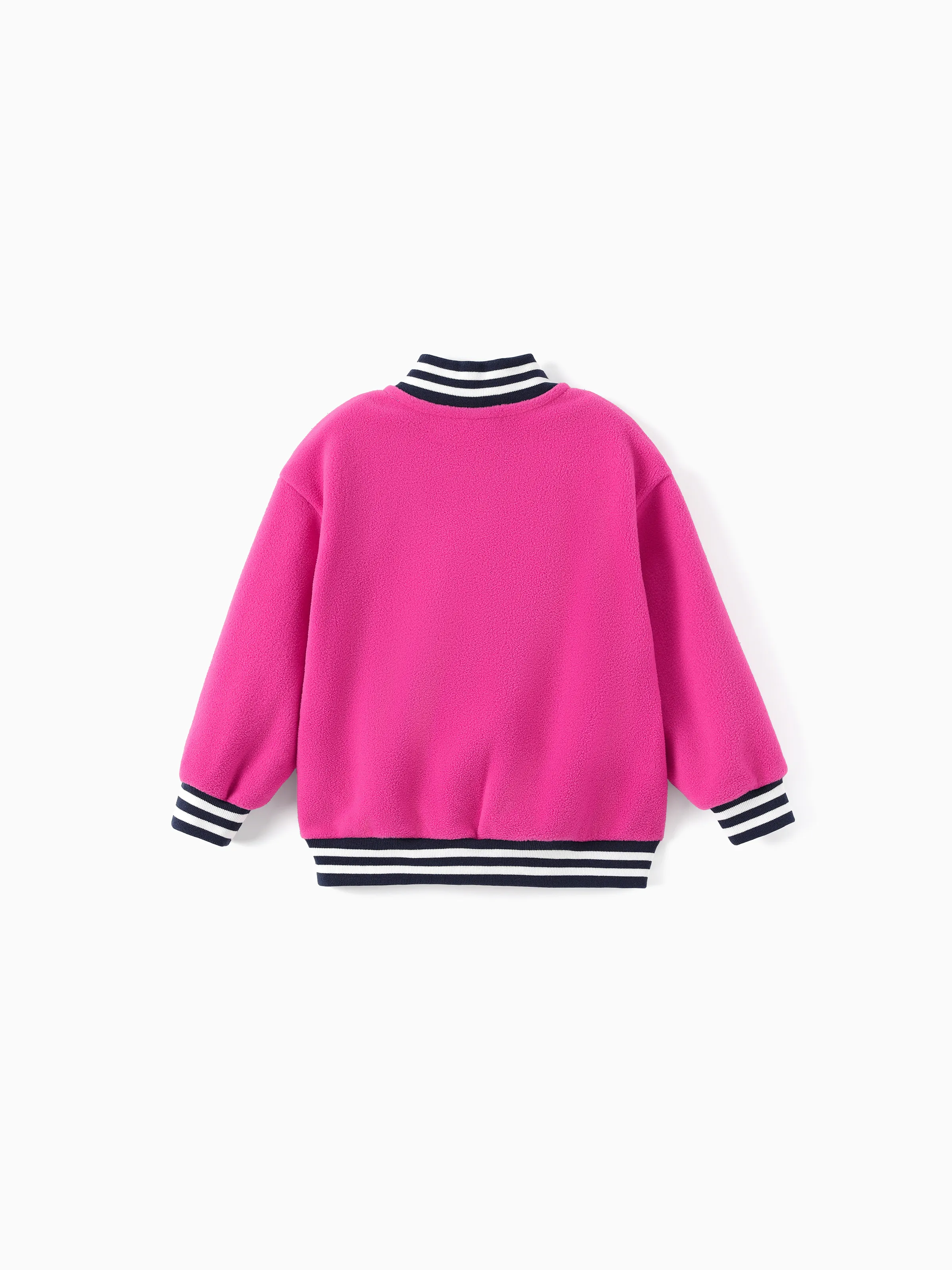 Barbie Toddler/ Kid Girl Fleece Bomber Jacket Hot Pink - Image 3