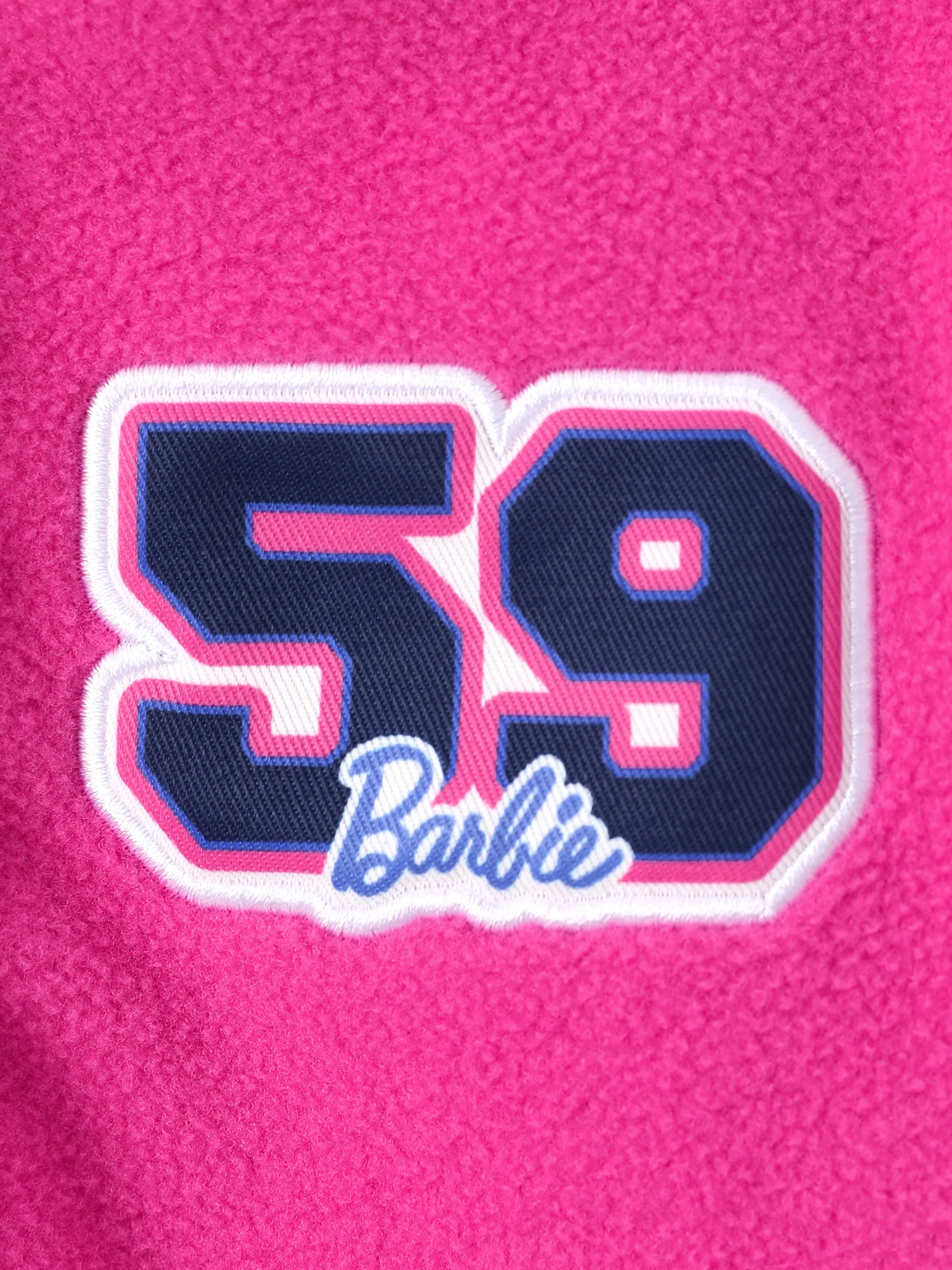 Barbie Toddler/ Kid Girl Fleece Bomber Jacket Hot Pink - Image 4