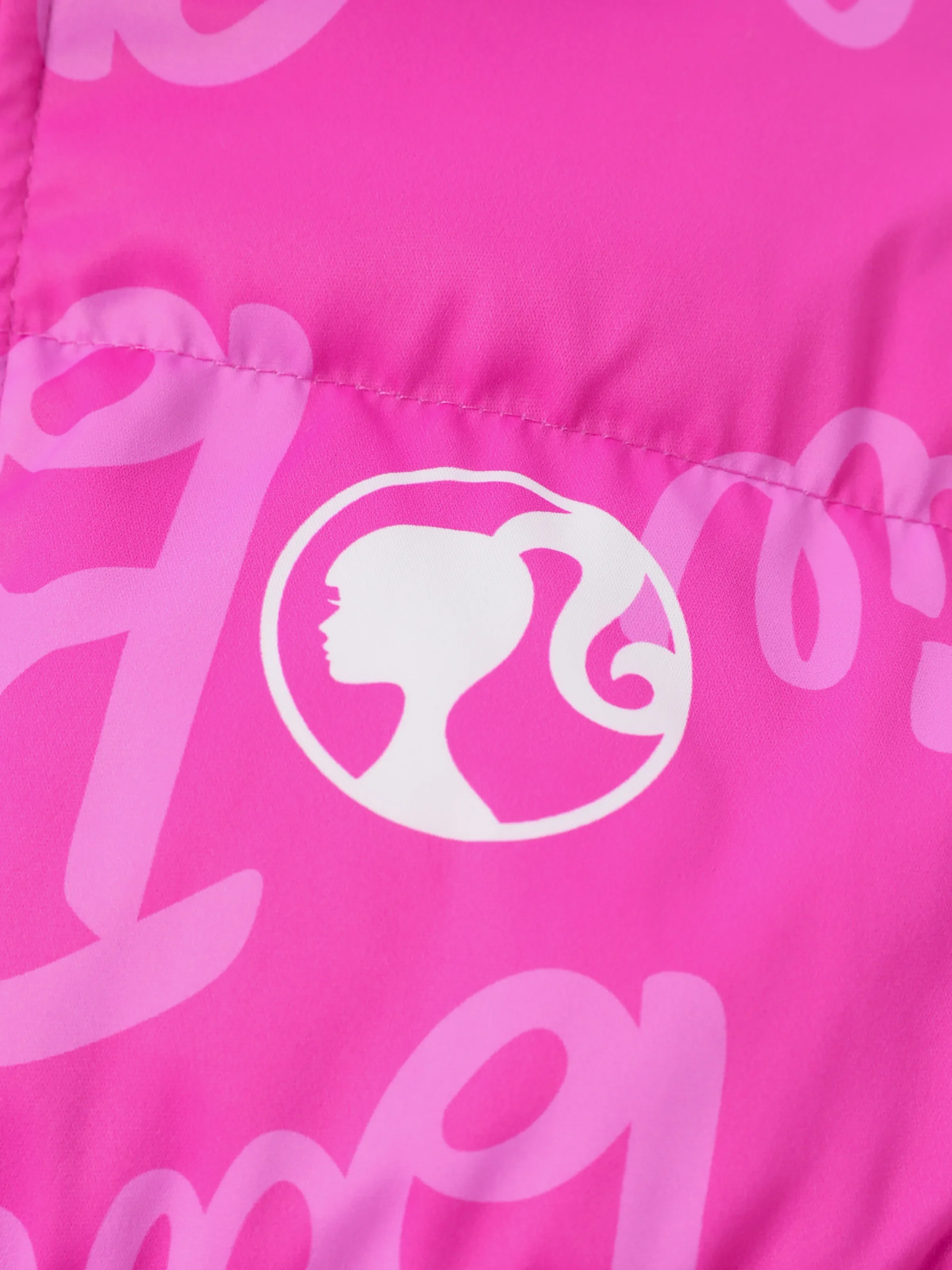 Barbie Toddler/Kid 1pc Logo Pattern Long-sleeve Puffer Jacket Coat Roseo - Image 8